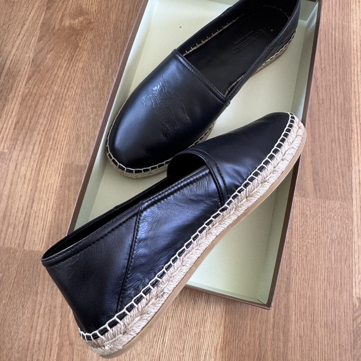 Burberry BURBERRY Men’s Leather EKD Motif Espadrille Black Size 41 Size US 8 / EU 41 - 6 Thumbnail