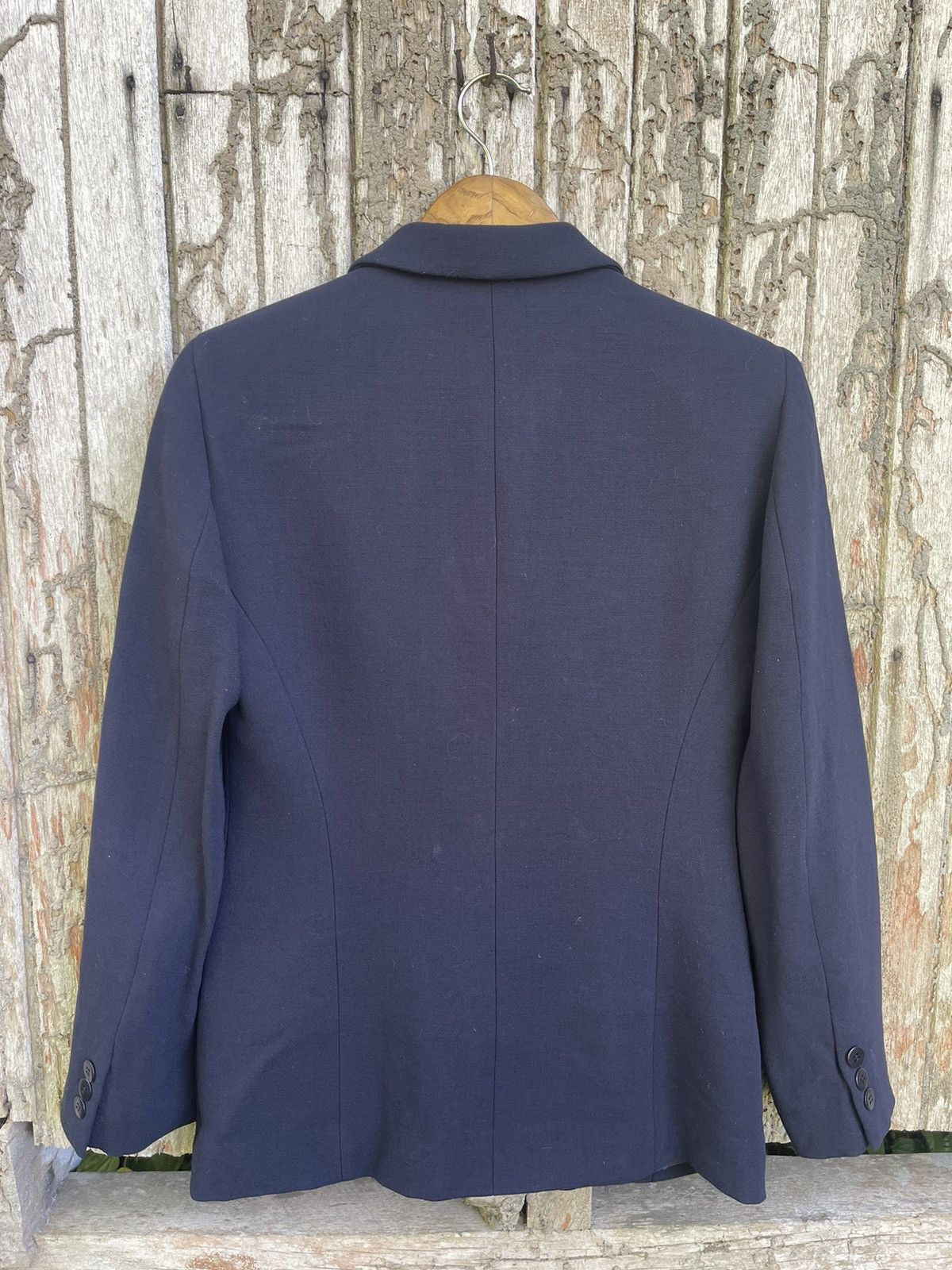 Designer Donna Karan Signature Navy Double-Breasted Blazer Size XS / US 0-2 / IT 36-38 - 10 Thumbnail