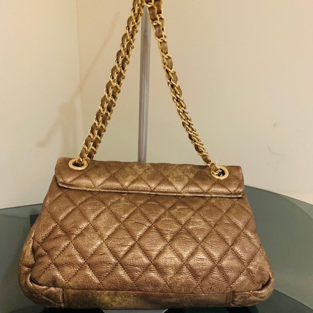 Vintage TOTO Italian quilted bronze leather purse Size ONE SIZE - 4 Thumbnail