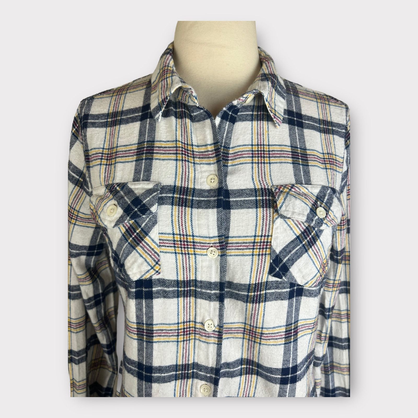 Mossimo Mossimo Supply Co. | Women Tops Button Down Flannel Plaid Size L / US 10 / IT 46 - 5 Thumbnail