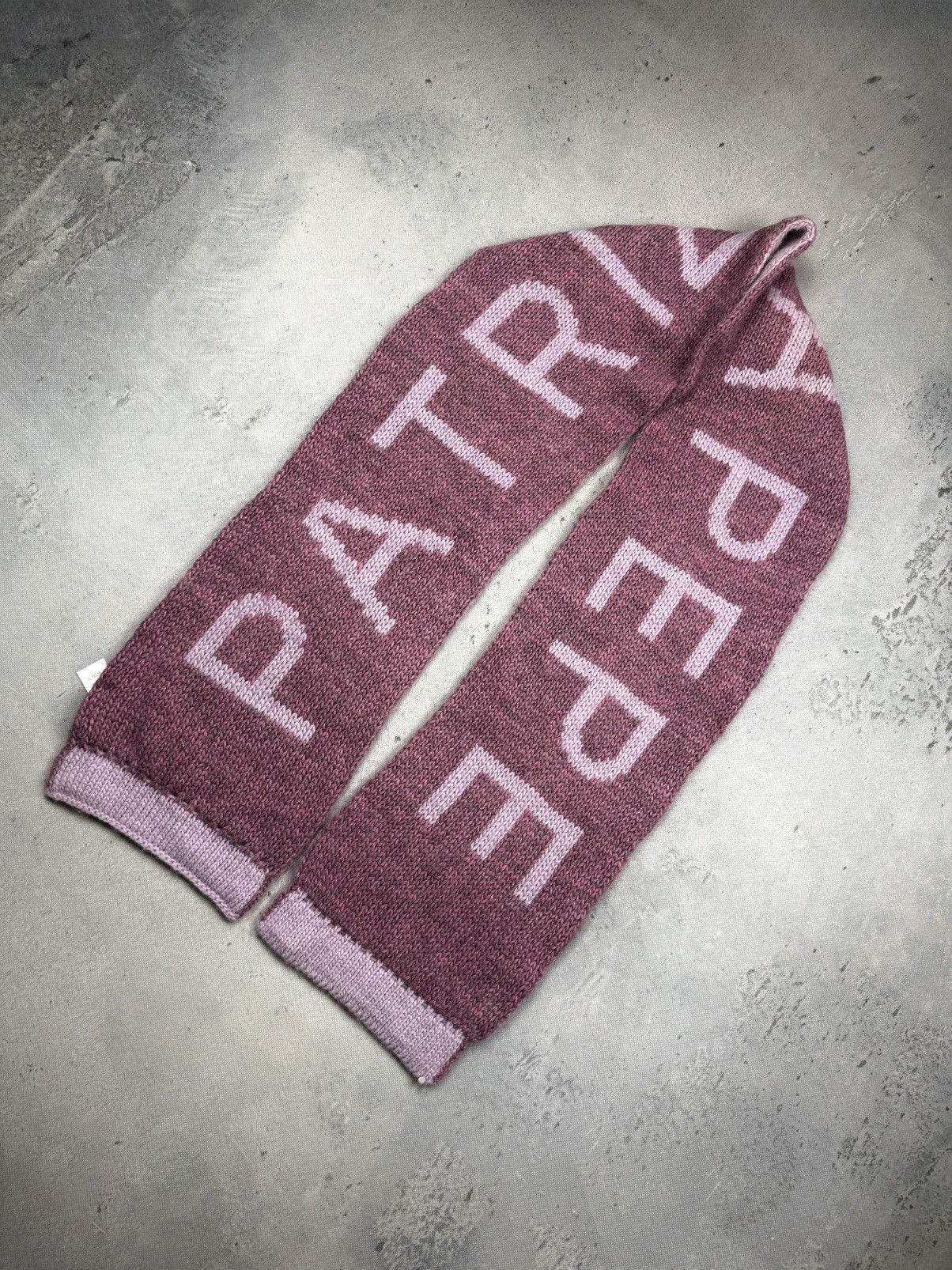 Vintage Patrizia Pepe Two-Tone Wool Alpaca Scarf Cozy Knit