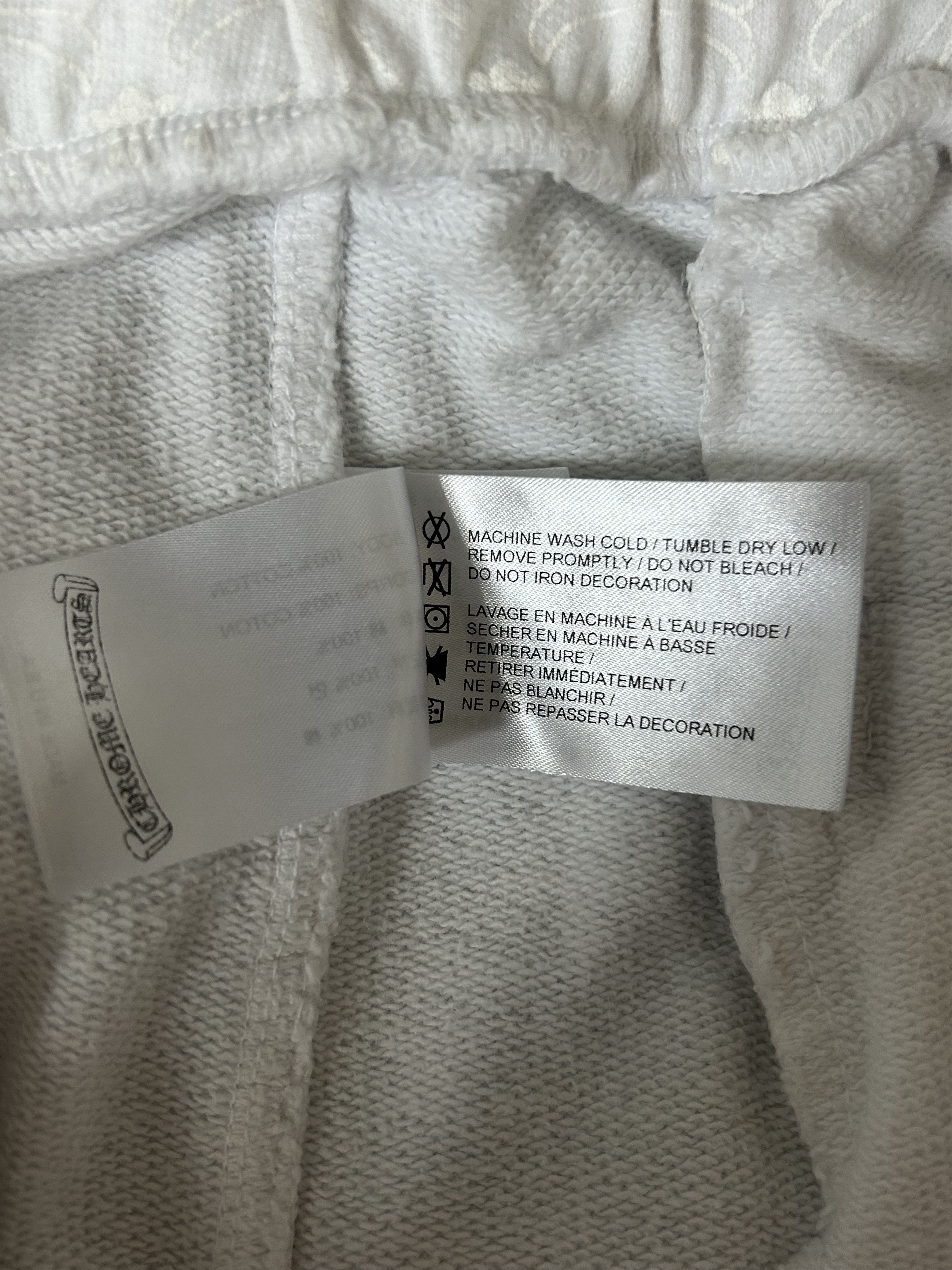Chrome Hearts White & Black Horseshoe Logo Cross Jacquard Sweatpants Size US 34 / EU 50 - 4 Thumbnail