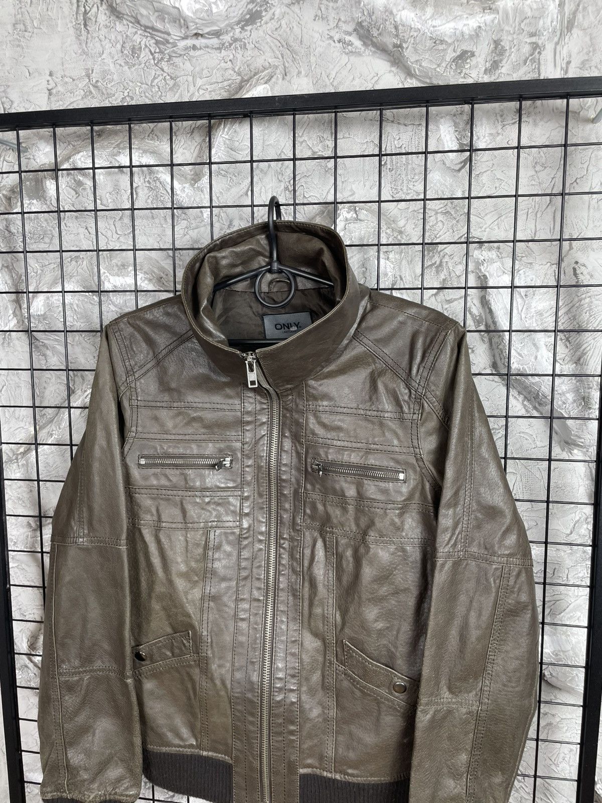 If Six Was Nine 2000s Y2K Leather Jacket Rick Owens Kmrii Hedi Slimane Vibe Size US M / EU 48-50 / 2 - 3 Thumbnail
