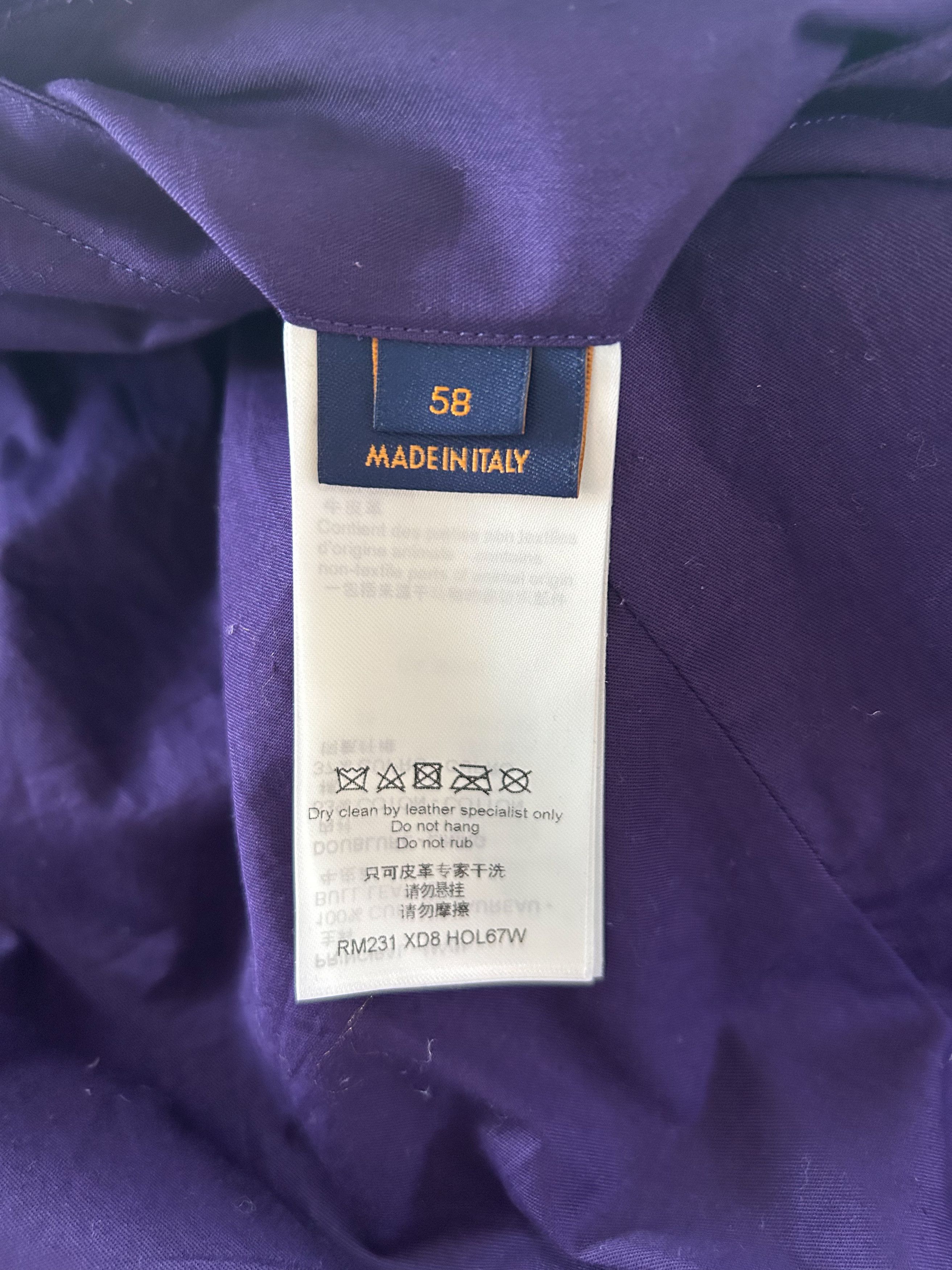 Louis Vuitton Louis Vuitton Purple Embossed Monogram Suede Workwear Jacket Size US XXL / EU 58 / 5 - 7 Thumbnail