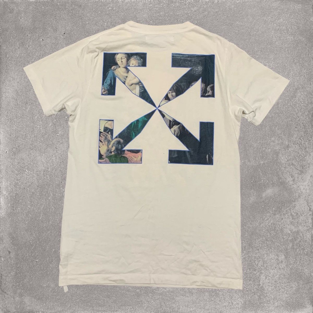 Off-White Off White Medium Caravaggio Arrows White Tee Virgil Abloh Size US M / EU 48-50 / 2 - 2 Thumbnail
