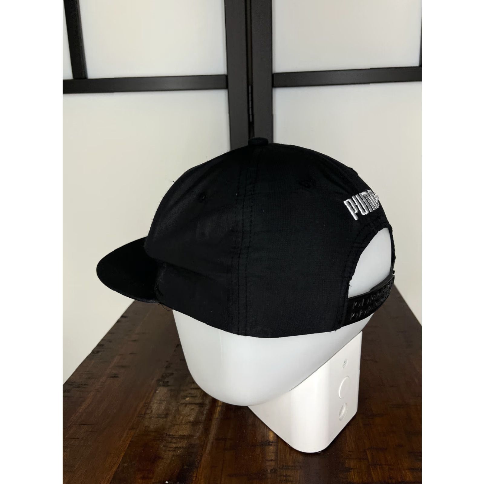 Puma PUMA Hat Cap Snap Back Adult Large Black Embroidered 100% Polyester Skate Skater Size ONE SIZE - 5 Thumbnail