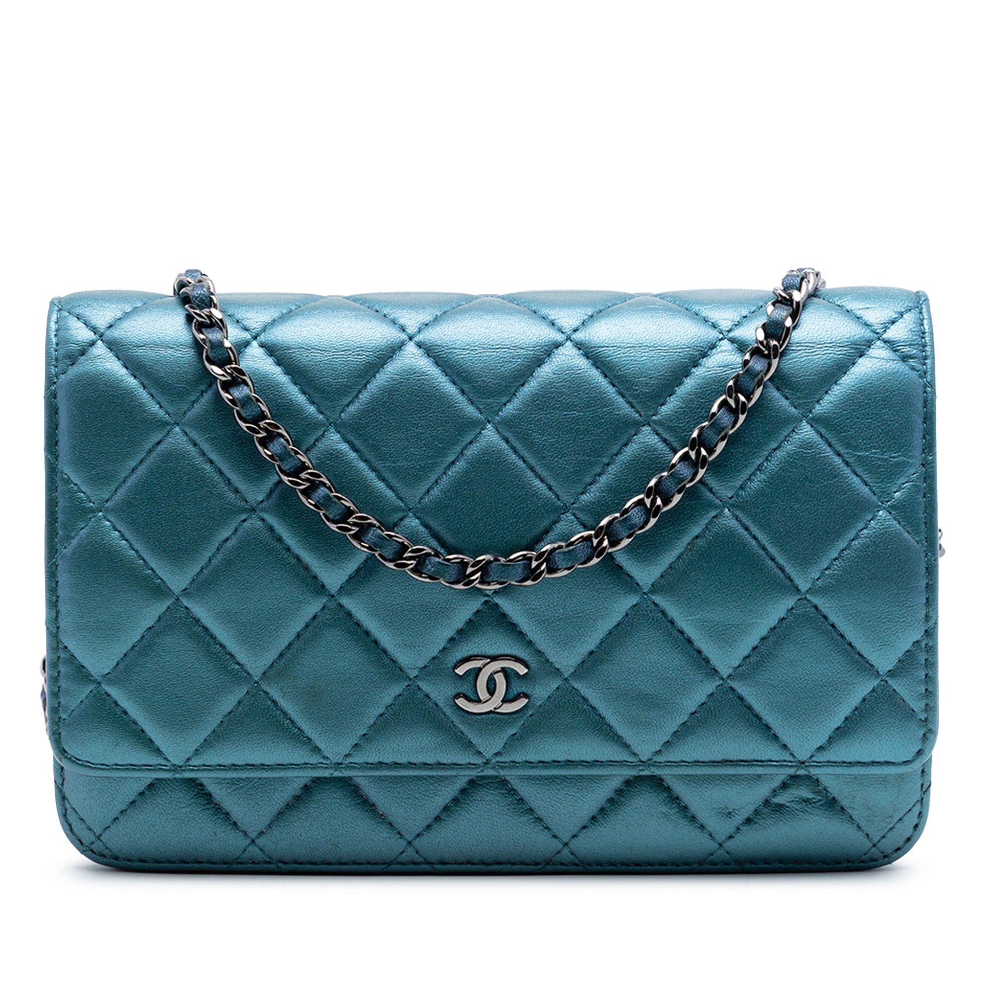 Chanel CC Quilted Metallic Lambskin Wallet On Chain Size ONE SIZE - 1 Thumbnail