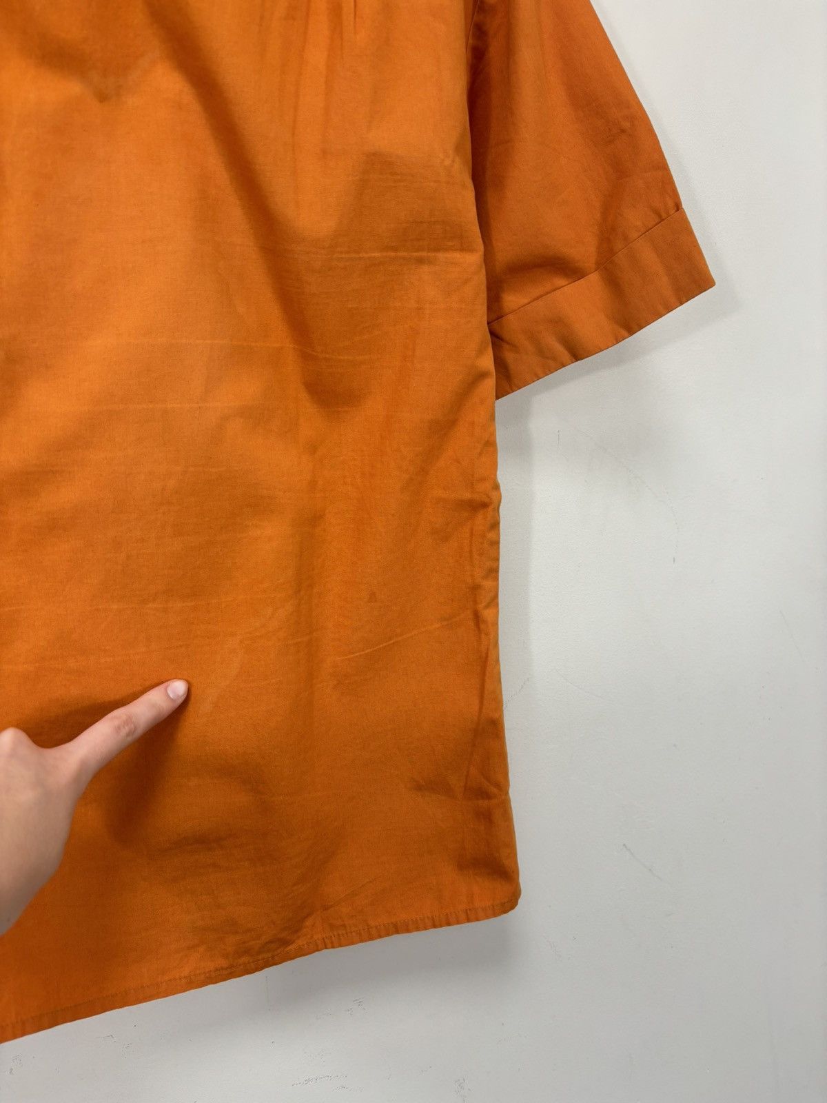 Dolce & Gabbana Vintage Dolce & Gabbana Orange Pocket Short Sleeve Shirt Size US M / EU 48-50 / 2 - 18 Thumbnail