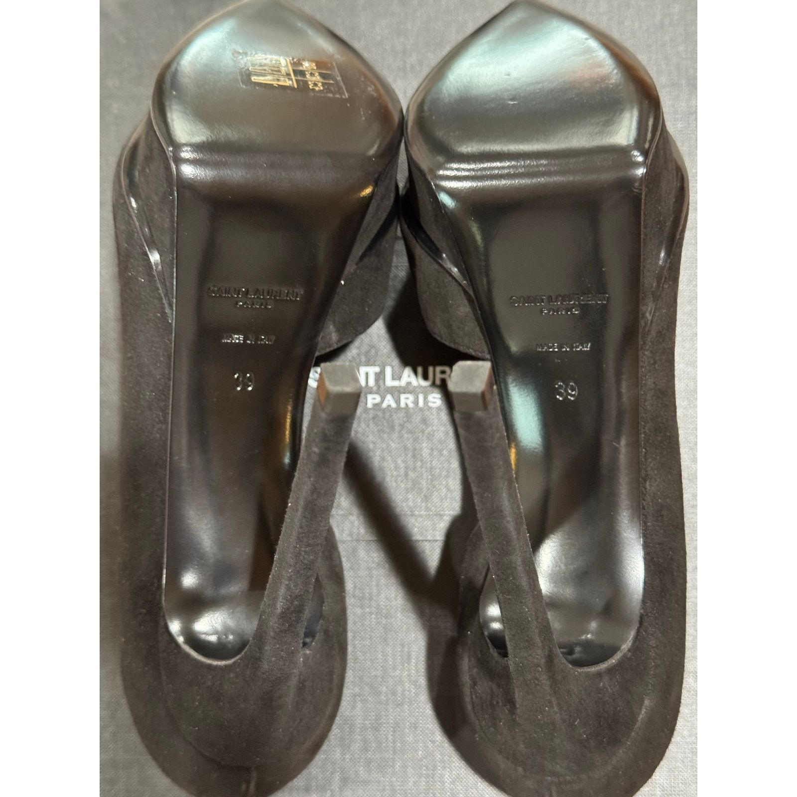 Yves Saint Laurent Saint Laurent Black Suede Janis 105 D'Orsay Pumps sz. 39 EU Size US 9 / IT 39 - 6 Thumbnail