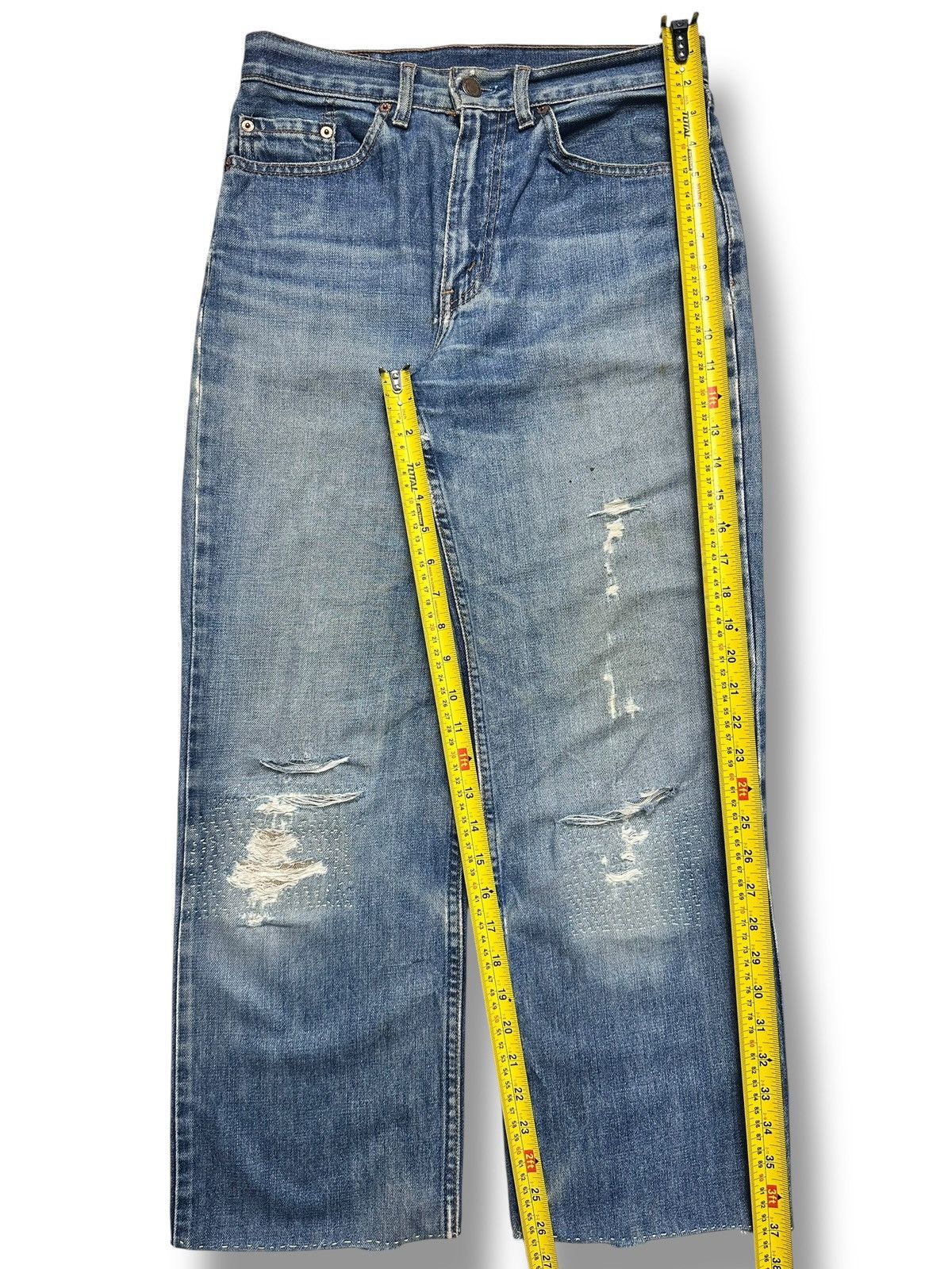 Levi's Levi's 560 Relaxed Fit Vintage Distressed Denim Faded Wash Size US 30 / EU 46 - 15 Thumbnail