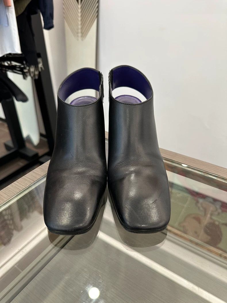 Celine Celine Black Purple High Heel Shoes Size US 7 / IT 37 - 2 Thumbnail