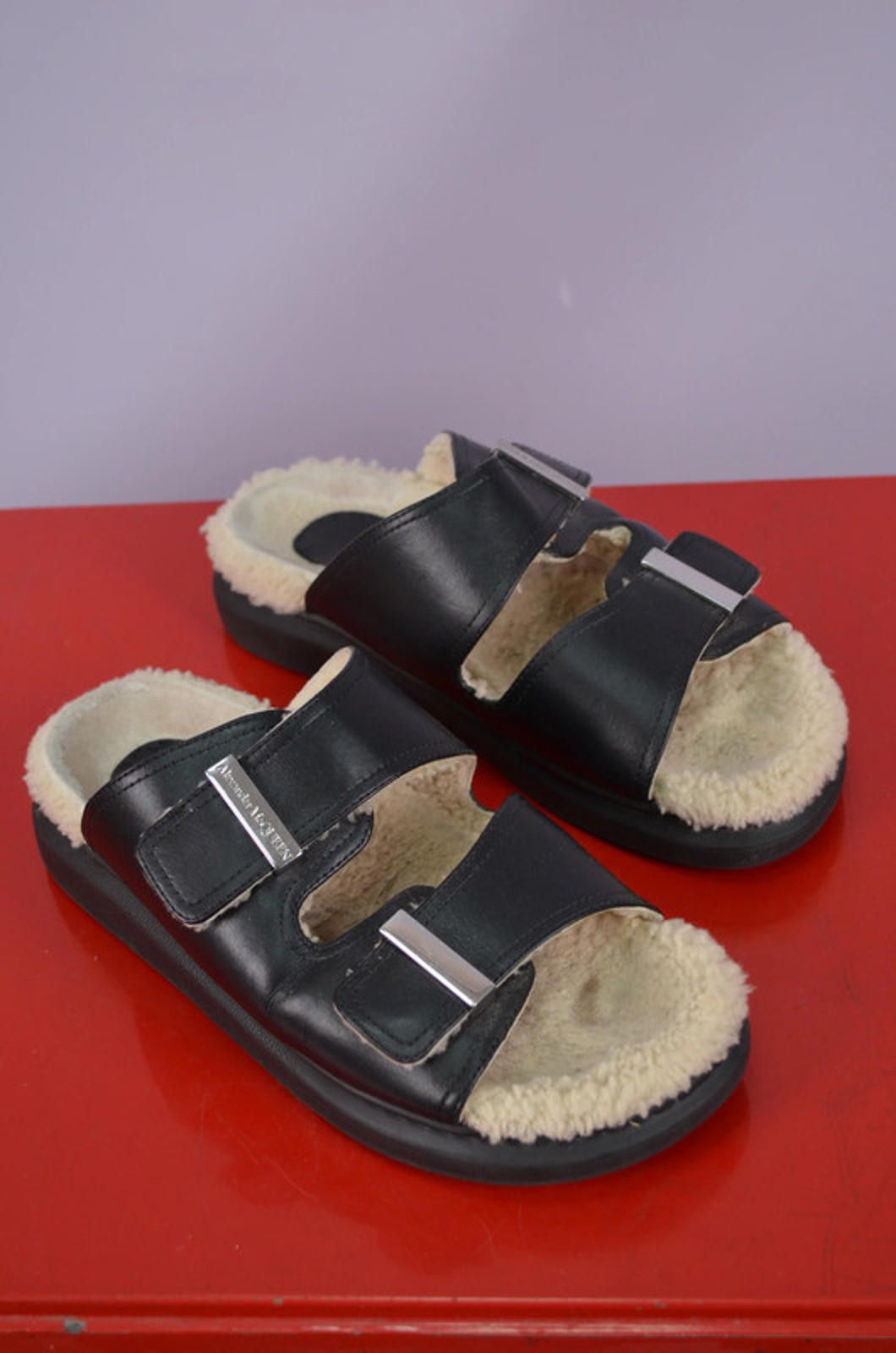Alexander McQueen Alexander McQueen hybrid Shearling Womens Sandal Size 39 Size US 8 / IT 38 - 1 Thumbnail