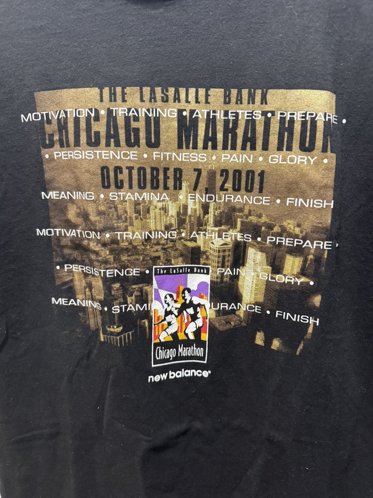New Balance New Balance Vintage 2001 Chicago Marathon Runner Shirt Black Size US M / EU 48-50 / 2 - 2 Thumbnail