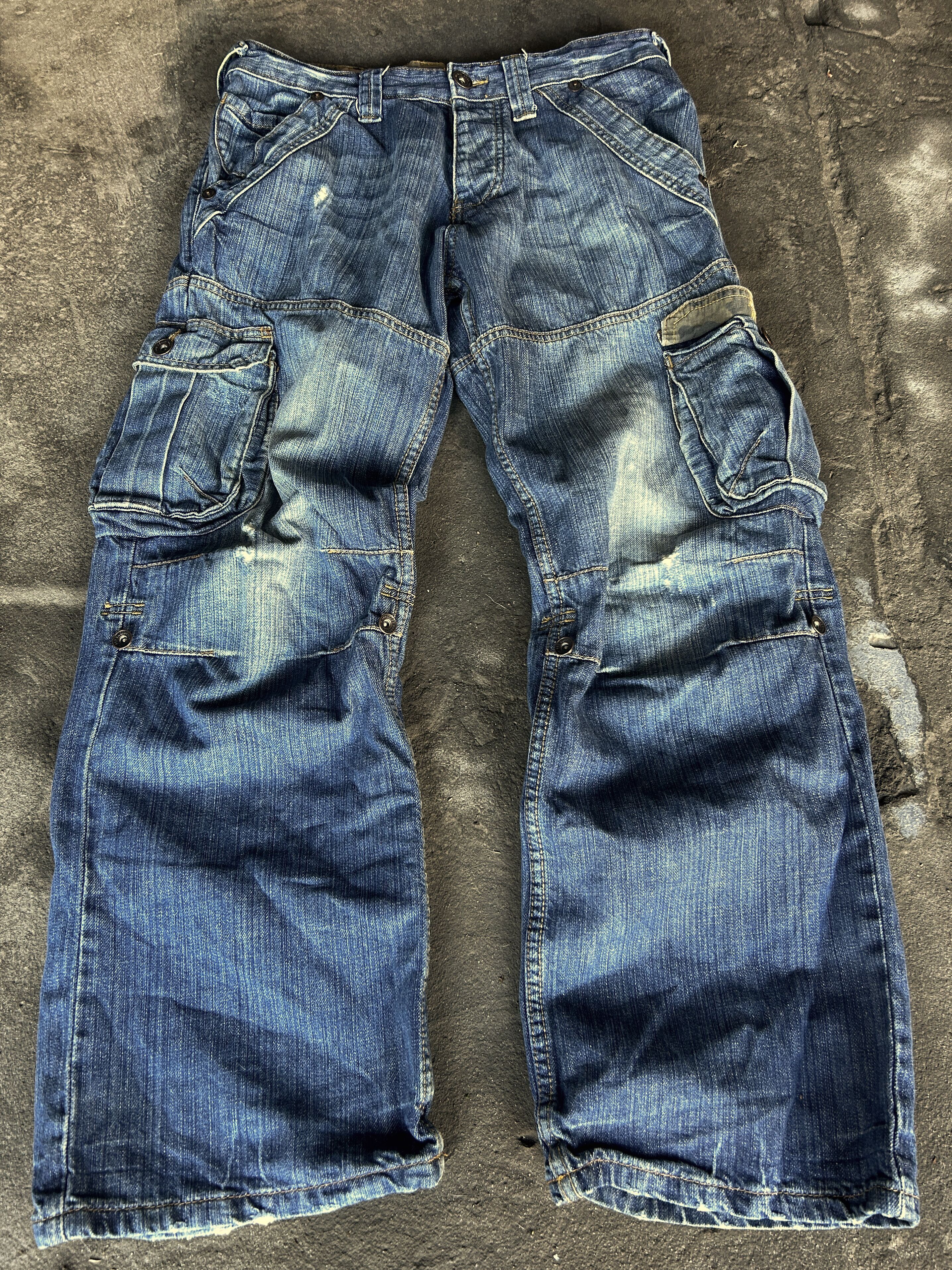 Pre-owned Archival Clothing X Hysteric Glamour Vintage Rick Owens Junya Watanabe Style Flared Jeans (size 32) In Multicolor