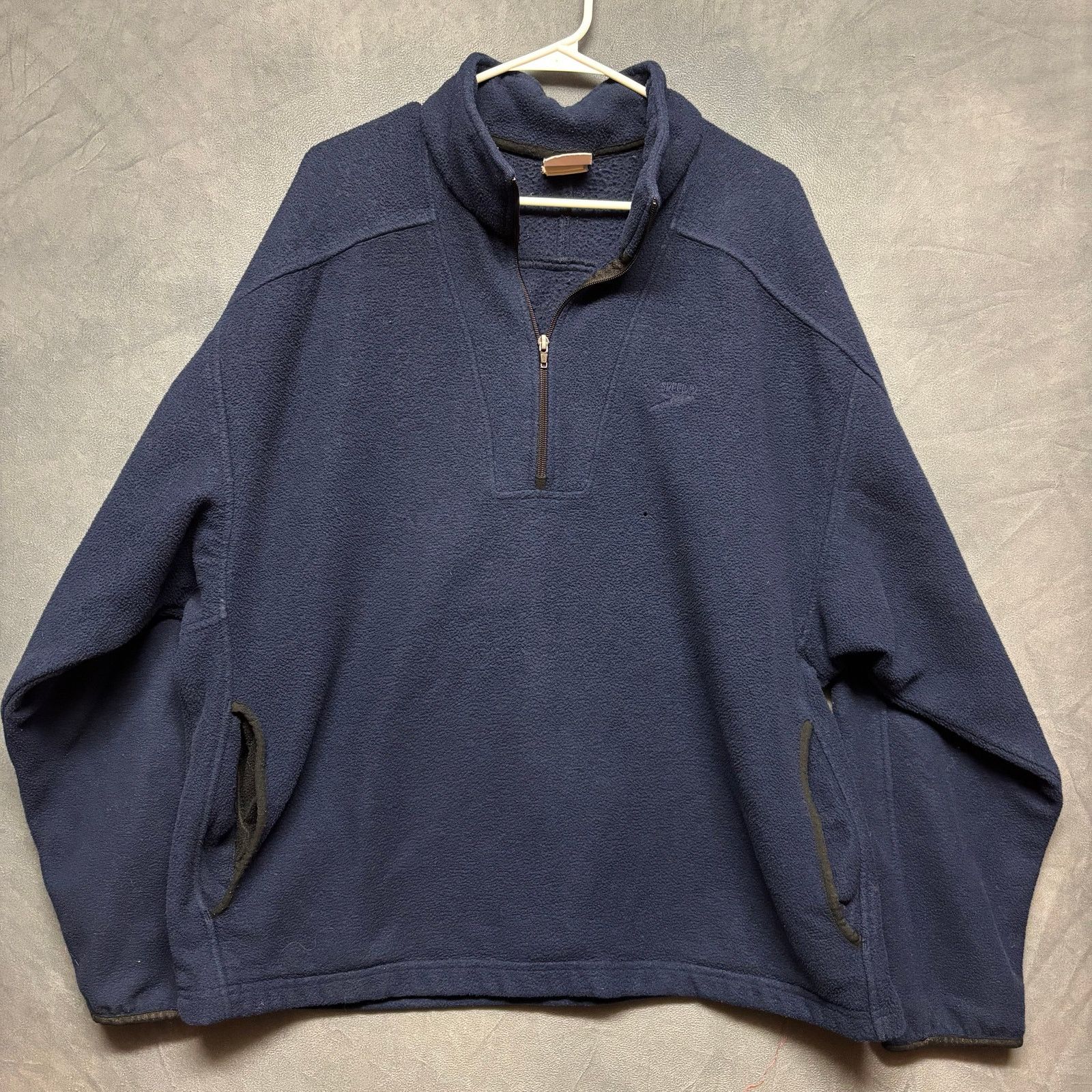 Speedo Vintage Speedo Fleece Jacket Sweatshirt Jumper 1/4 Zipper Size US XL / EU 56 / 4 - 1 Thumbnail