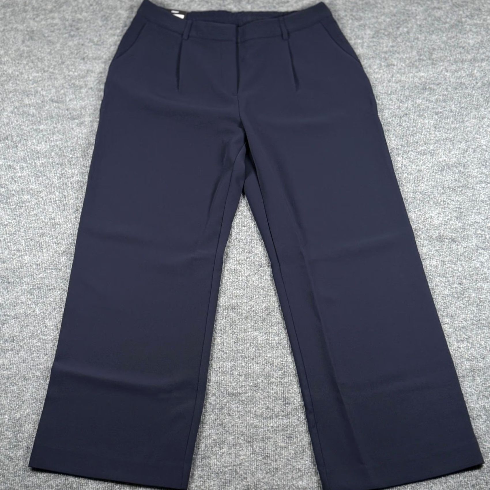 DKNY DKNY Women 14 Navy Blue Wide-Leg Dress Pants Career Workwear Office NWT Size 36" / US 14 / IT 50 - 3 Thumbnail