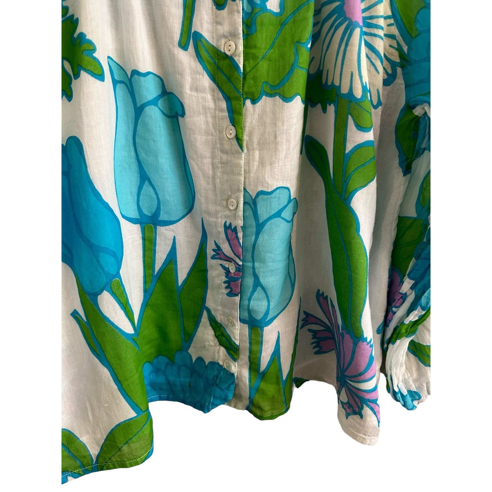 Other Olivia James Floral Long Sleeve V-Neck Button Up Blouse - S Size S / US 4 / IT 40 - 8 Thumbnail