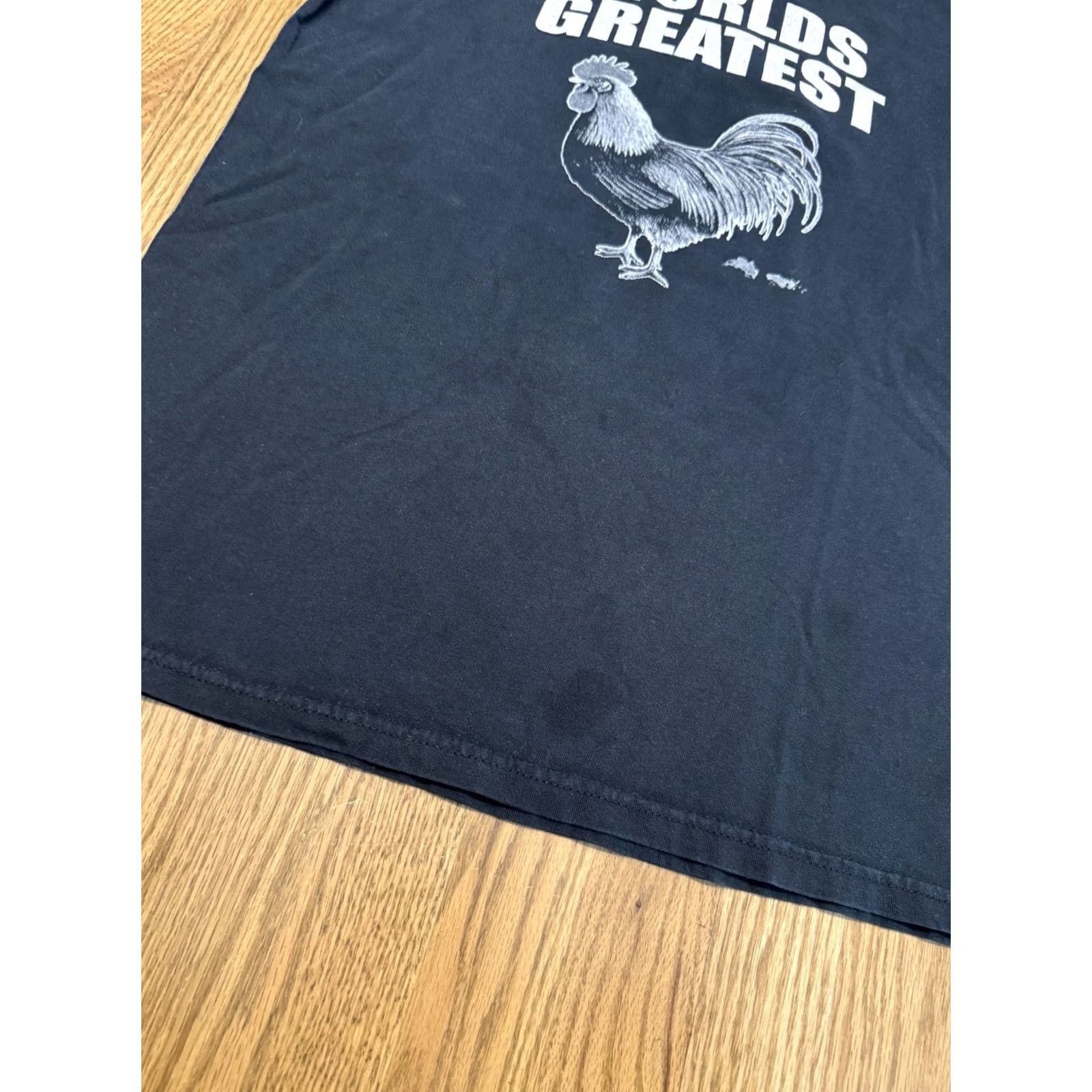 Gildan VINTAGE Worlds Greatest Cock T Shirt Men’s M Black 90s Joke Humor Chicken Rooster Mens Size US M / EU 48-50 / 2 - 3 Thumbnail