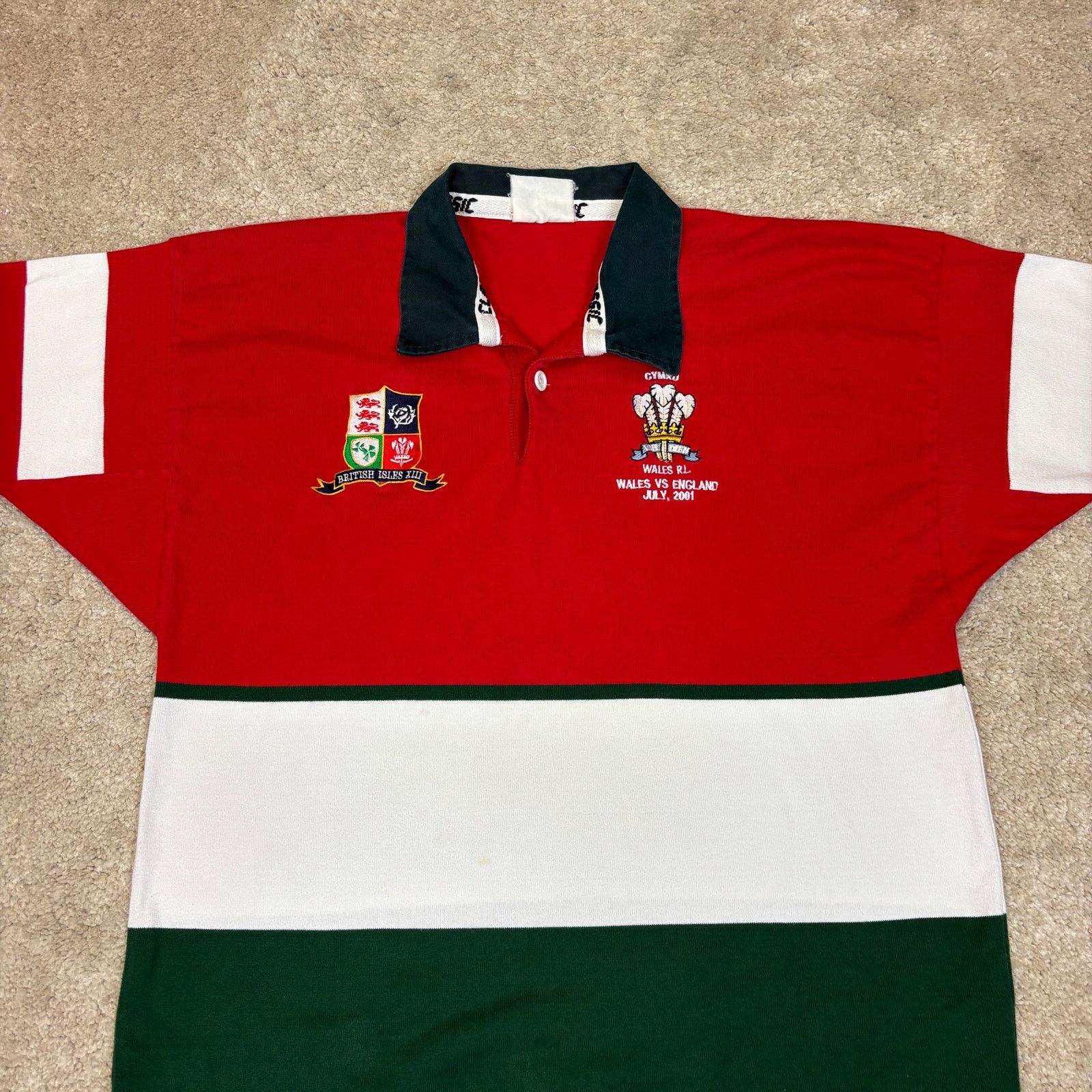 Vintage VTG British Isles XIII Wales RL v England Rugby Shirt Mens L Size US L / EU 52-54 / 3 - 2 Thumbnail