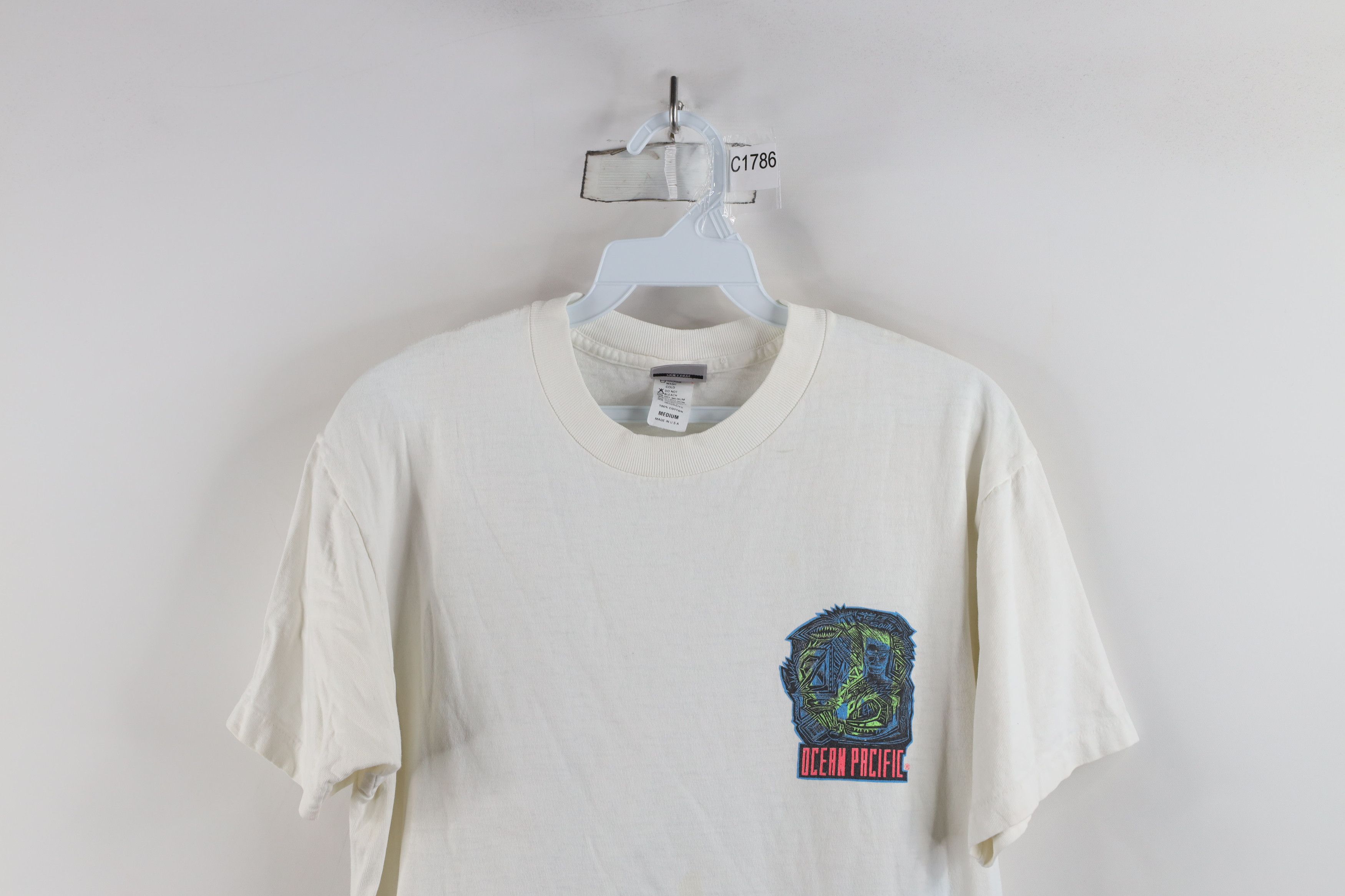Ocean Pacific × Vintage Vintage 90s Ocean Pacific Spell Out Surfing T-Shirt USA Size US M / EU 48-50 / 2 - 2 Thumbnail