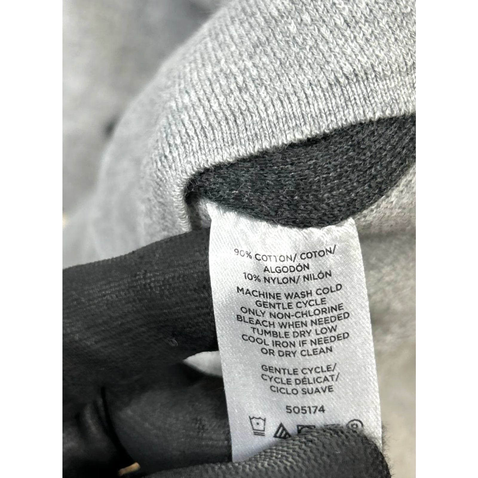 Loft VINTAGE LOFT Womens Sweater Cardigan Open Front XS Black Gray Cotton Casual Fall Winter Size XS / US 0-2 / IT 36-38 - 7 Thumbnail
