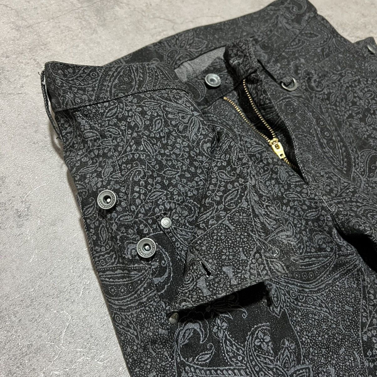 Japanese Brand Nicole Club for Men Paisley Graphic Bootcut Jeans Size US 32 / EU 48 - 4 Thumbnail
