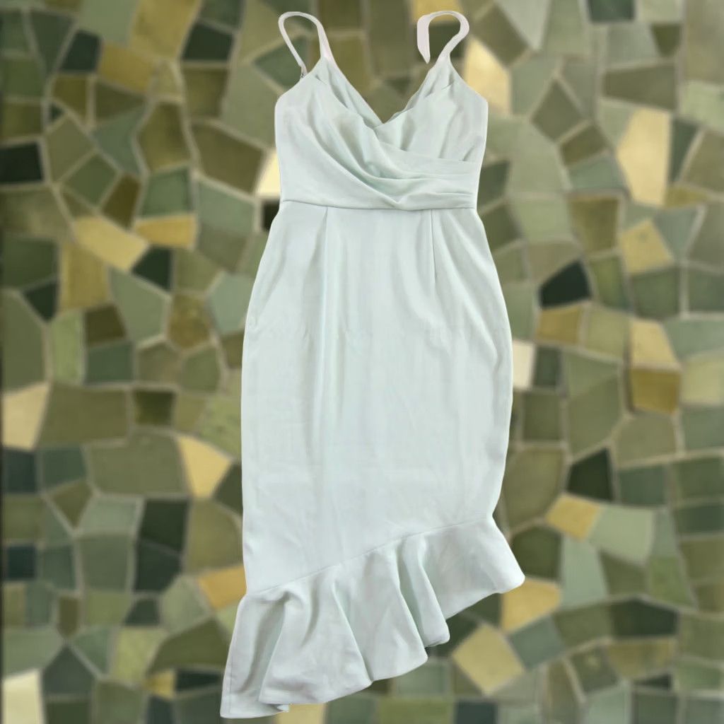 Vintage Gianni Bini Lee NWT Light Green Asymmetric Midi Tank Dress Woman Size 4 Size S / US 4 / IT 40 - 1 Thumbnail