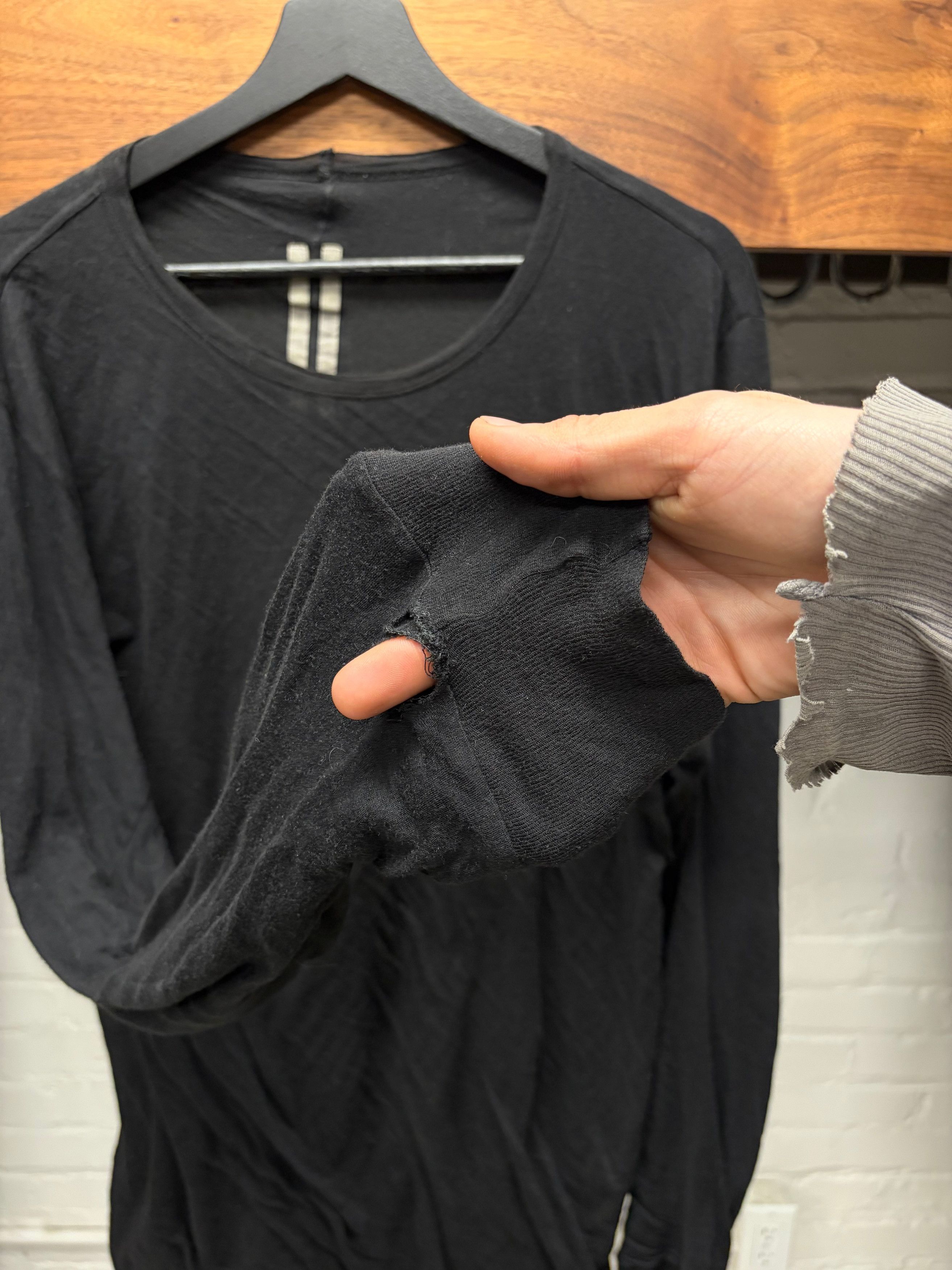 Rick Owens Rick Owens O&M Era ‘Double Layered’ Black Long Sleeve Shirt Size US L / EU 52-54 / 3 - 2 Thumbnail