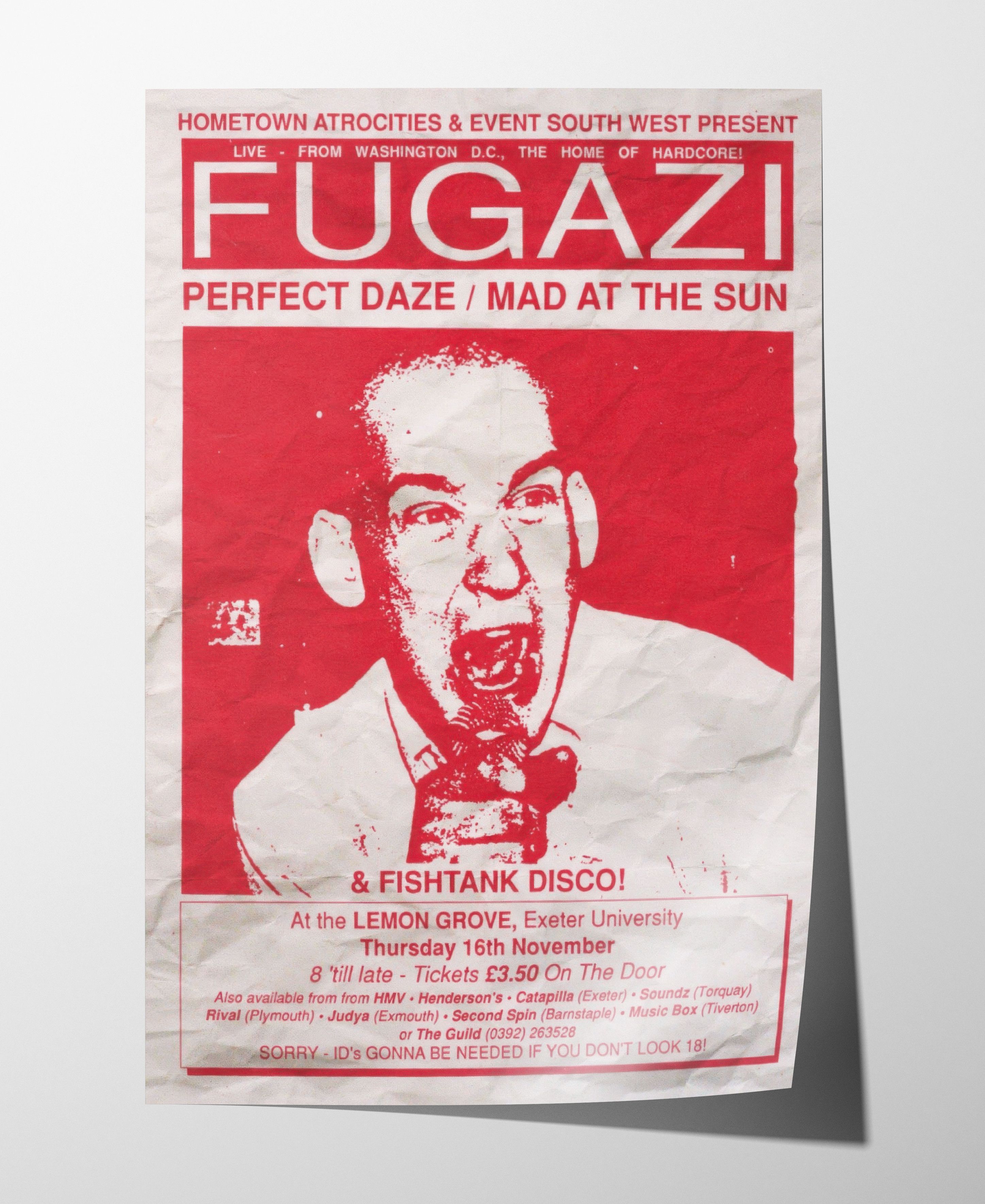 Fugazi Fugazi Poster Print Tee Gift Vintage Music Band Merch Shirt Size ONE SIZE - 4 Thumbnail