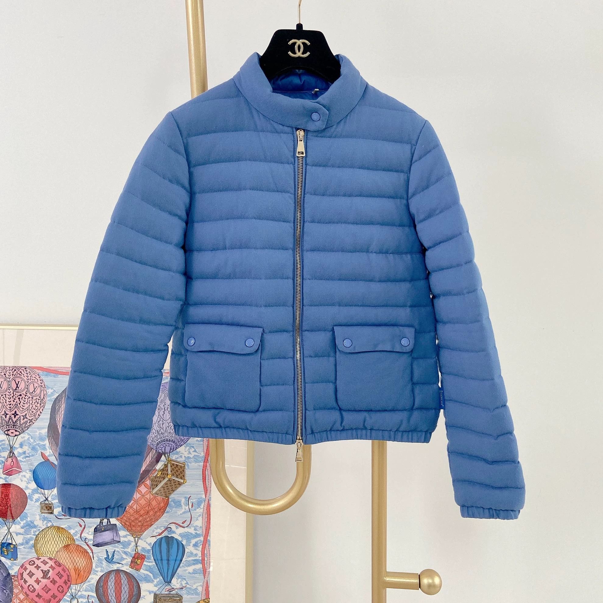 Moncler Moncler Blue Down Jacket 0 6972 Size XS / US 0-2 / IT 36-38 - 1 Thumbnail