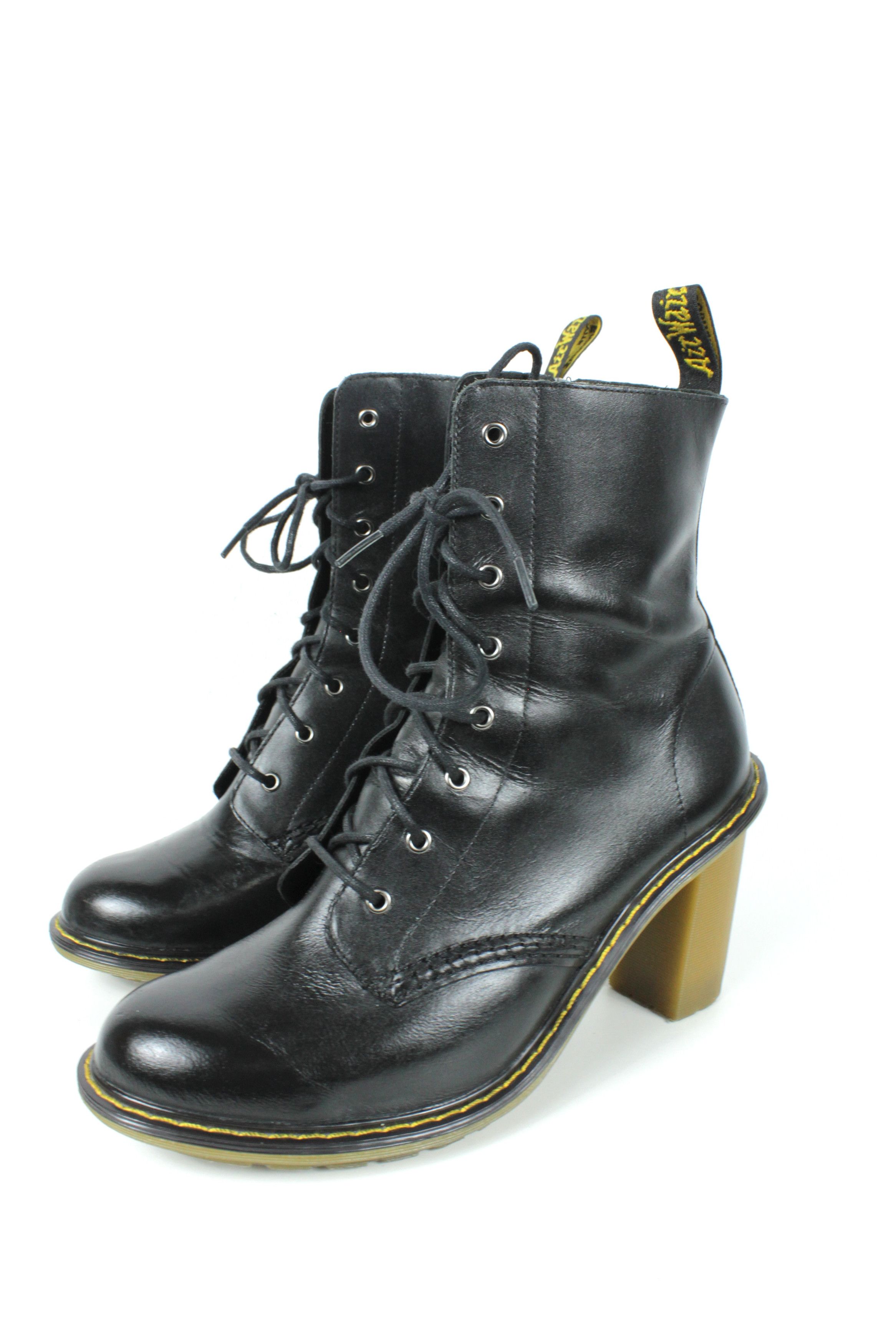 Dr Martens Dr.martens Leather Heel Shoes Boots Size 39 in Black, Women's