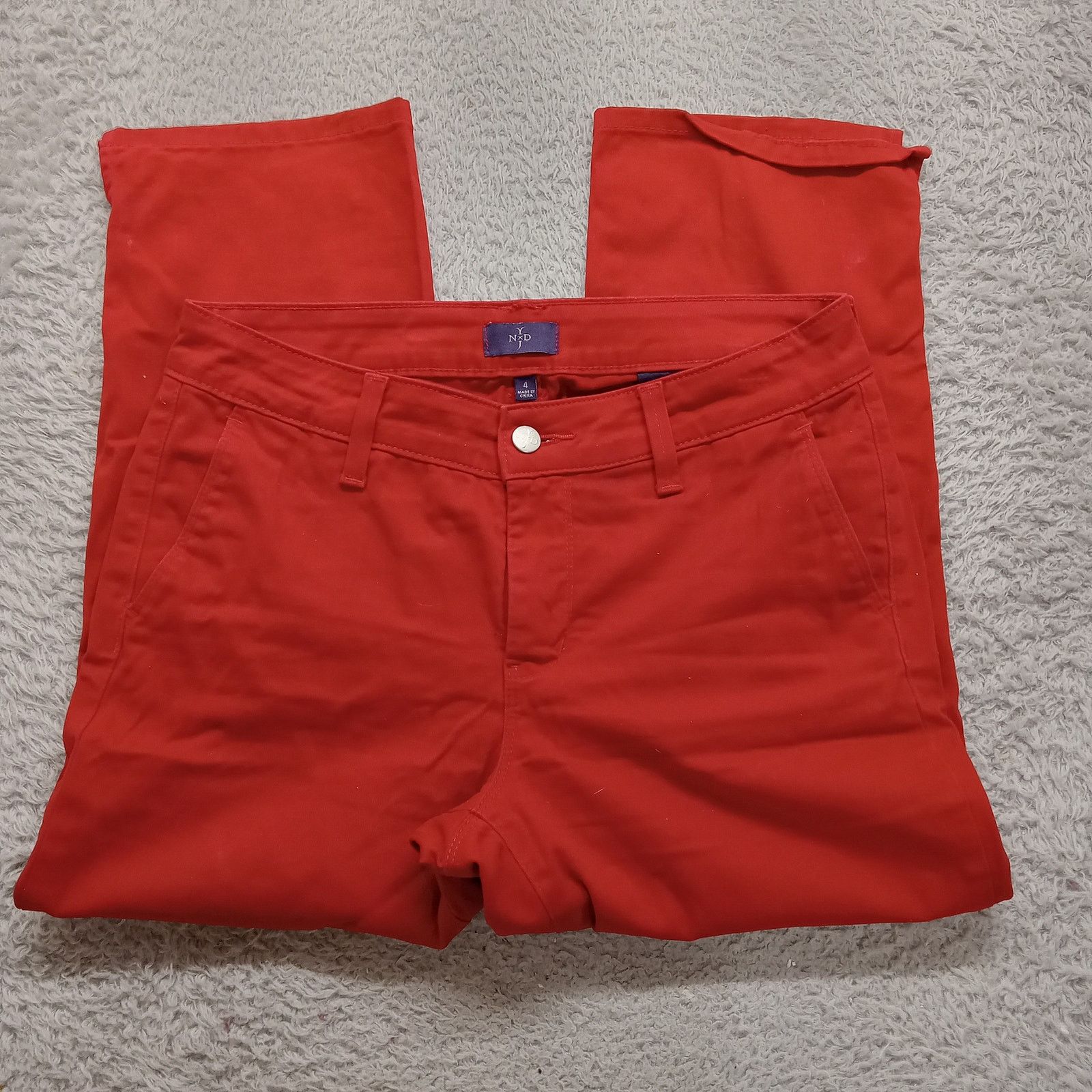 & Other Stories NYDJ Crop Jeans (32 X 23) Women's Lift Tuck Mid Rise Red Size 32" / US 10 / IT 46 - 3 Thumbnail