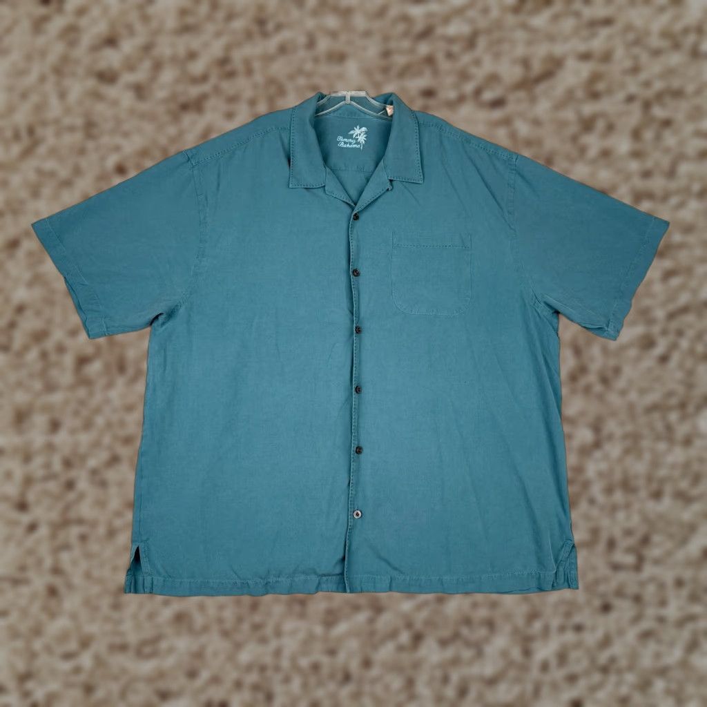 Tommy Bahama VINTAGE Tommy Bahama Shirt Adult 2XL XXL 2XB Blue Button Up 100% Silk Camp Hawaiian READ Size US XXL / EU 58 / 5 - 1 Thumbnail