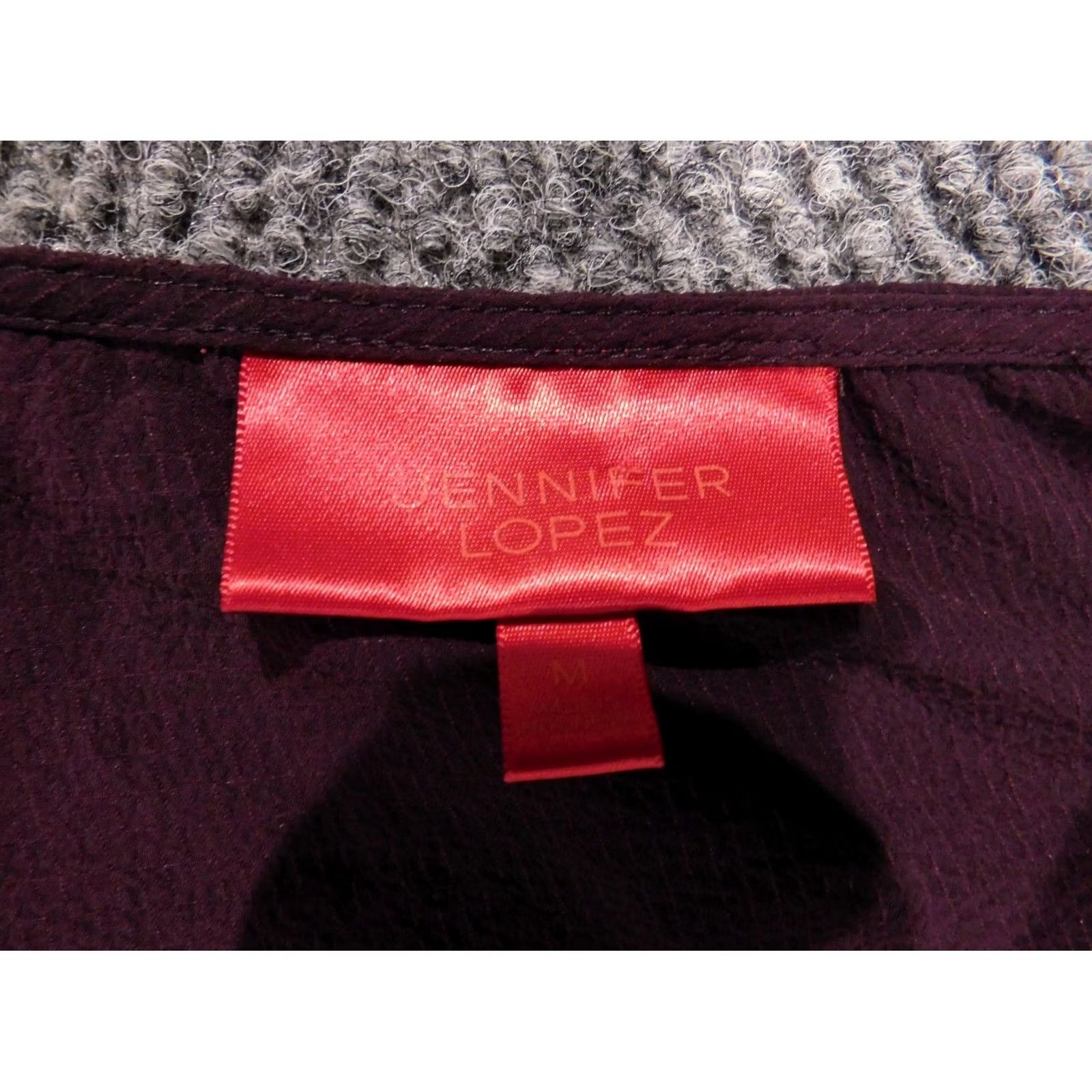 Vintage Jennifer Lopez Womens Blouse Medium Purple pullover top Size M / US 6-8 / IT 42-44 - 5 Thumbnail