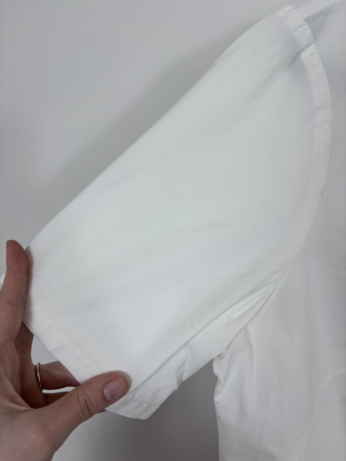 Gianfranco Ferre Vintage Gianfranco Ferre Women’s White Short Sleeve Shirt Size L / US 10 / IT 46 - 6 Thumbnail