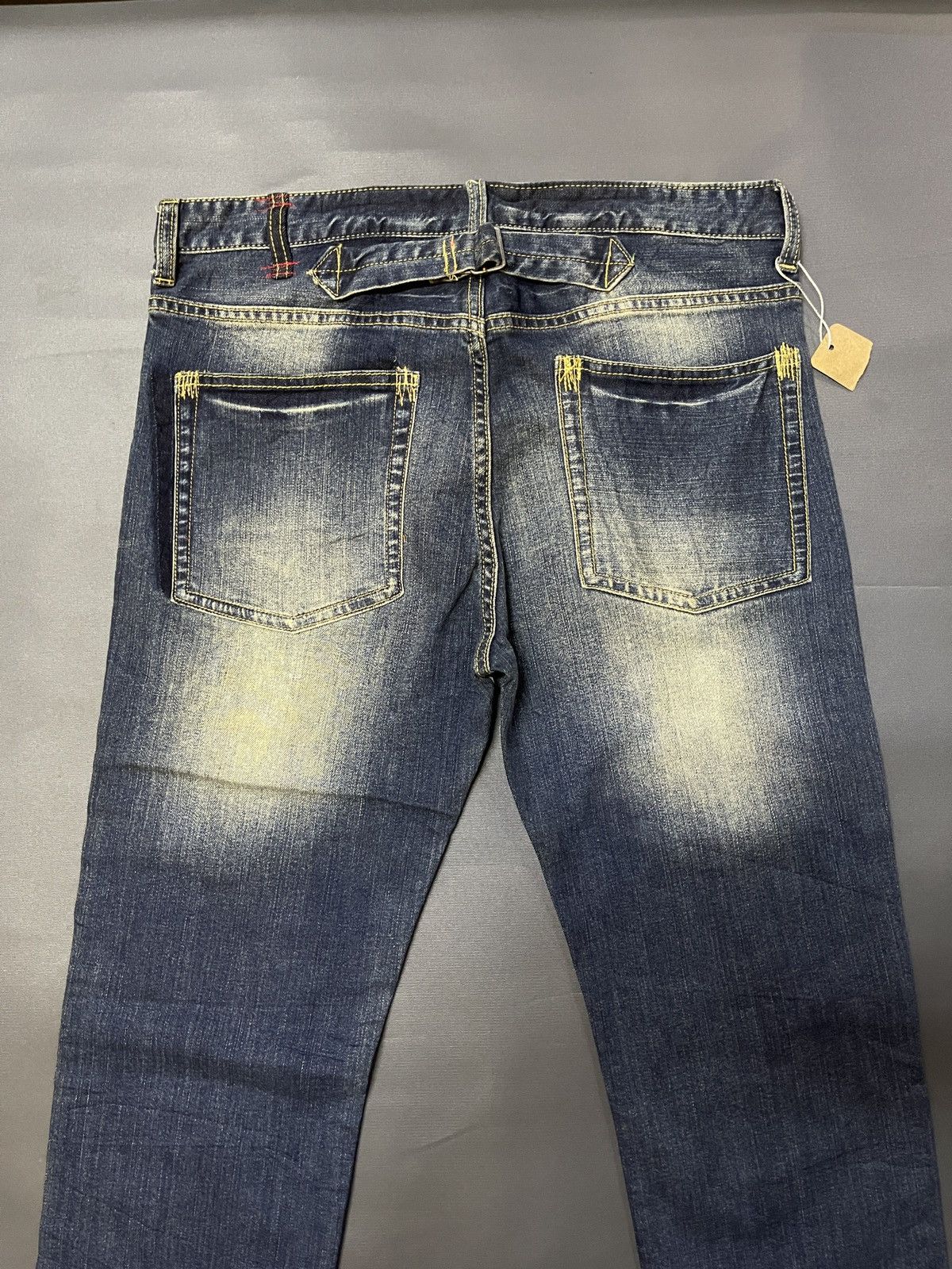 Designer × PPFM PPFM DENIM RAINBOW STITCH DISTRESSED JEANS Size US 34 / EU 50 - 5 Thumbnail