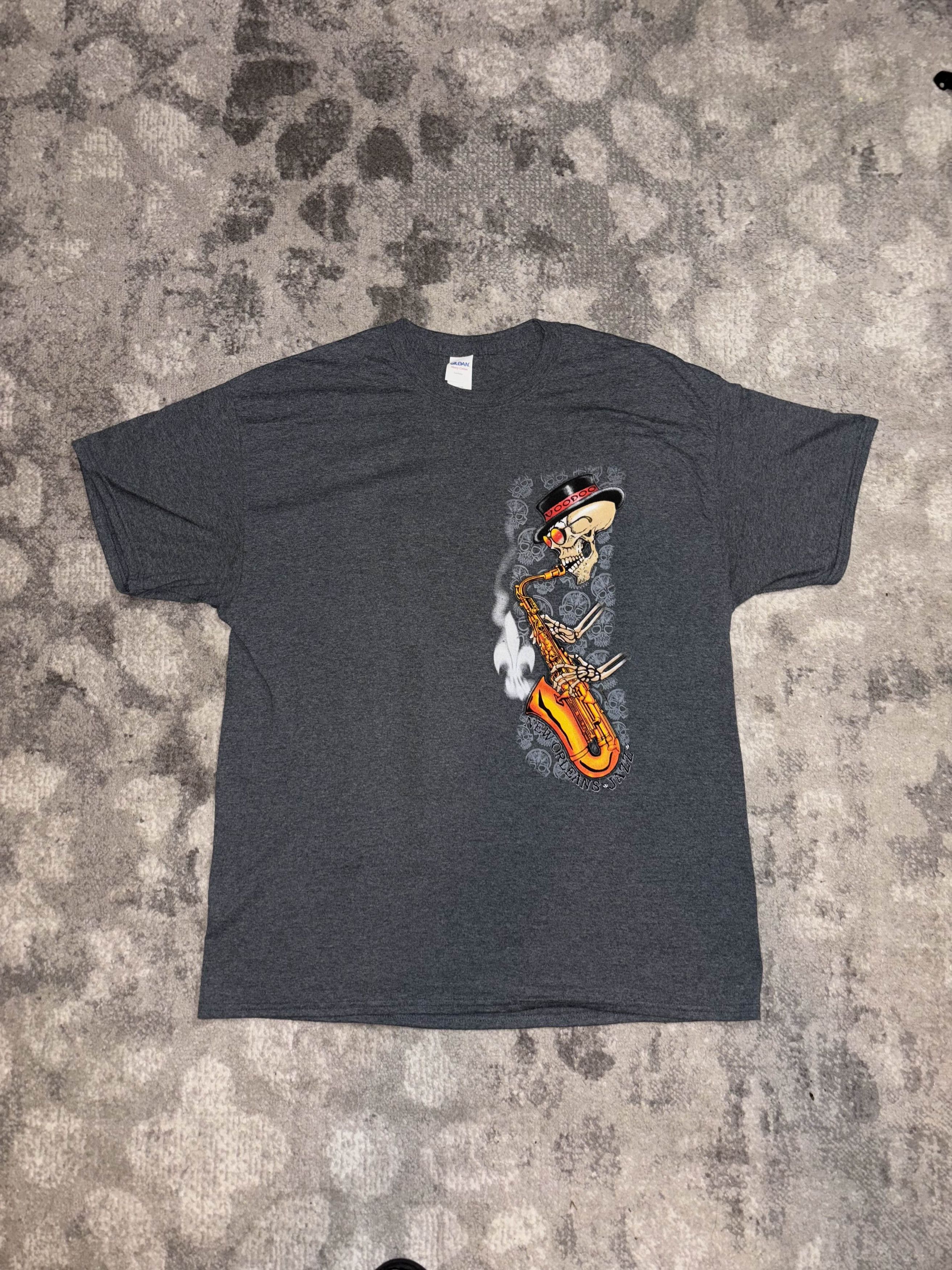 Vintage Y2K New Orleans Jazz Voodoo Skull Shirt Size US XL / EU 56 / 4 - 1 Thumbnail