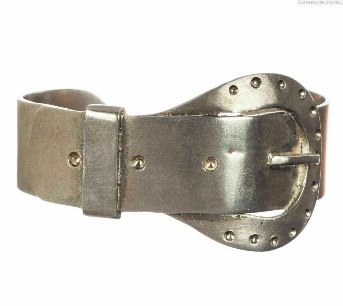 Handmade Sterling Silver Buckle Cuff Bracelet Unisex Alberto Juan Size ONE SIZE - 1 Thumbnail