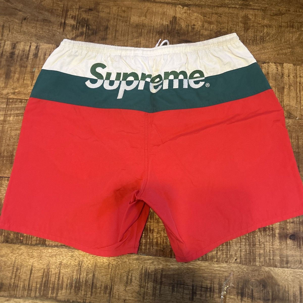 Supreme Supreme Split Logo Water Shorts | Grailed