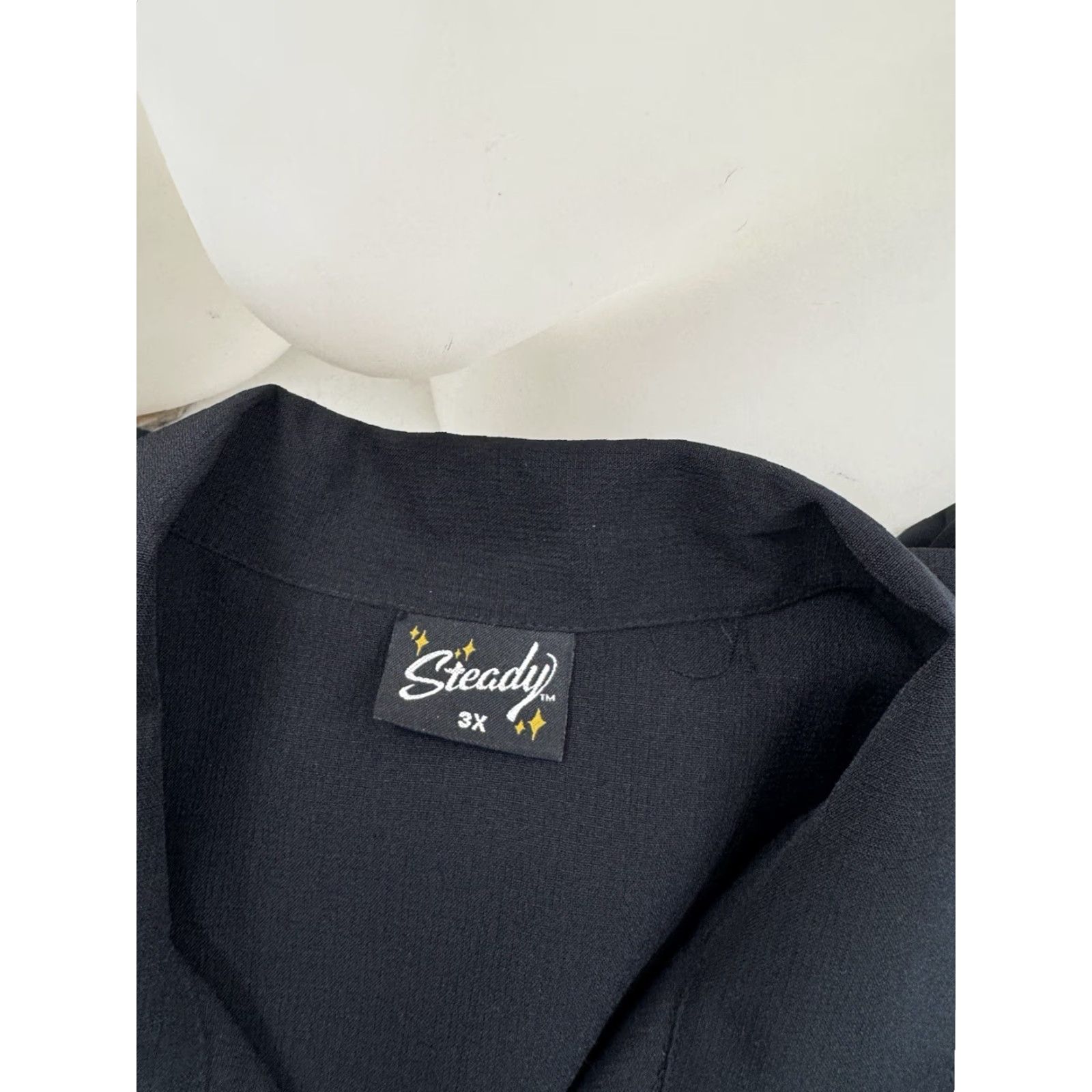 MCM STEADY Shirt 3XL Black / Blue Button-Up Short Sleeve Mens MCM Rat Pack Bowling Cabana - EXCELLENT Size US XXL / EU 58 / 5 - 3 Thumbnail