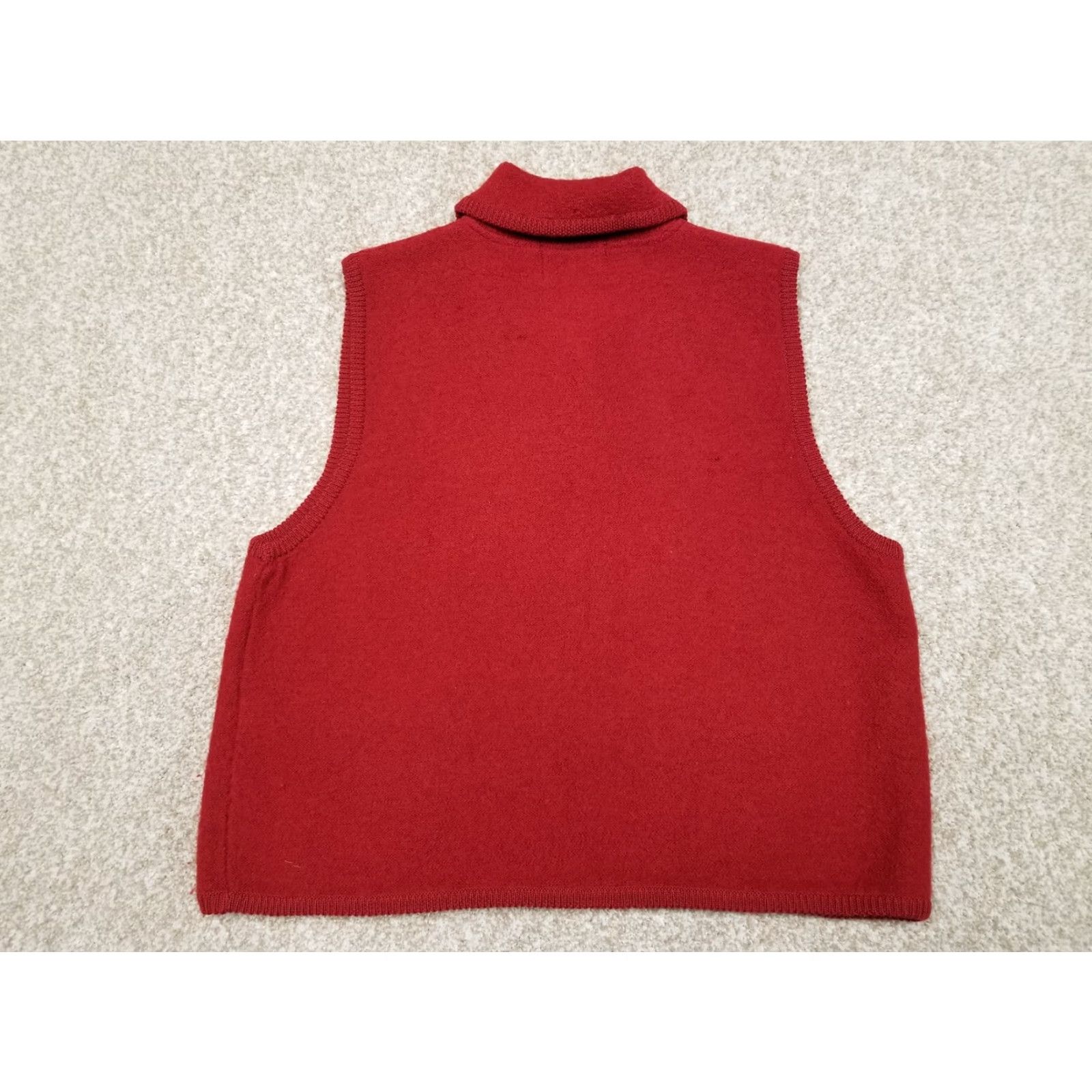 Vintage VINTAGE Woolrich Vest Womens M Red 100% Wool Metal Leaf Buttons Hong Kong Size M / US 6-8 / IT 42-44 - 6 Thumbnail