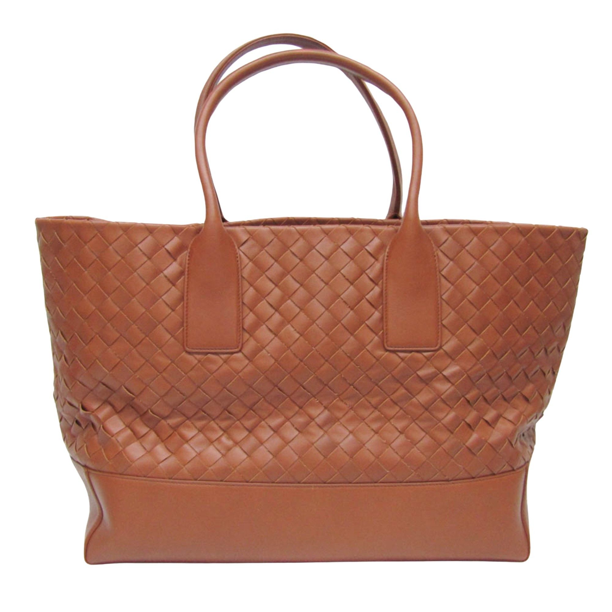 Bottega Veneta Intrecciato Brown Leather Tote Bag (Pre-Owned) Size ONE SIZE - 1 Thumbnail