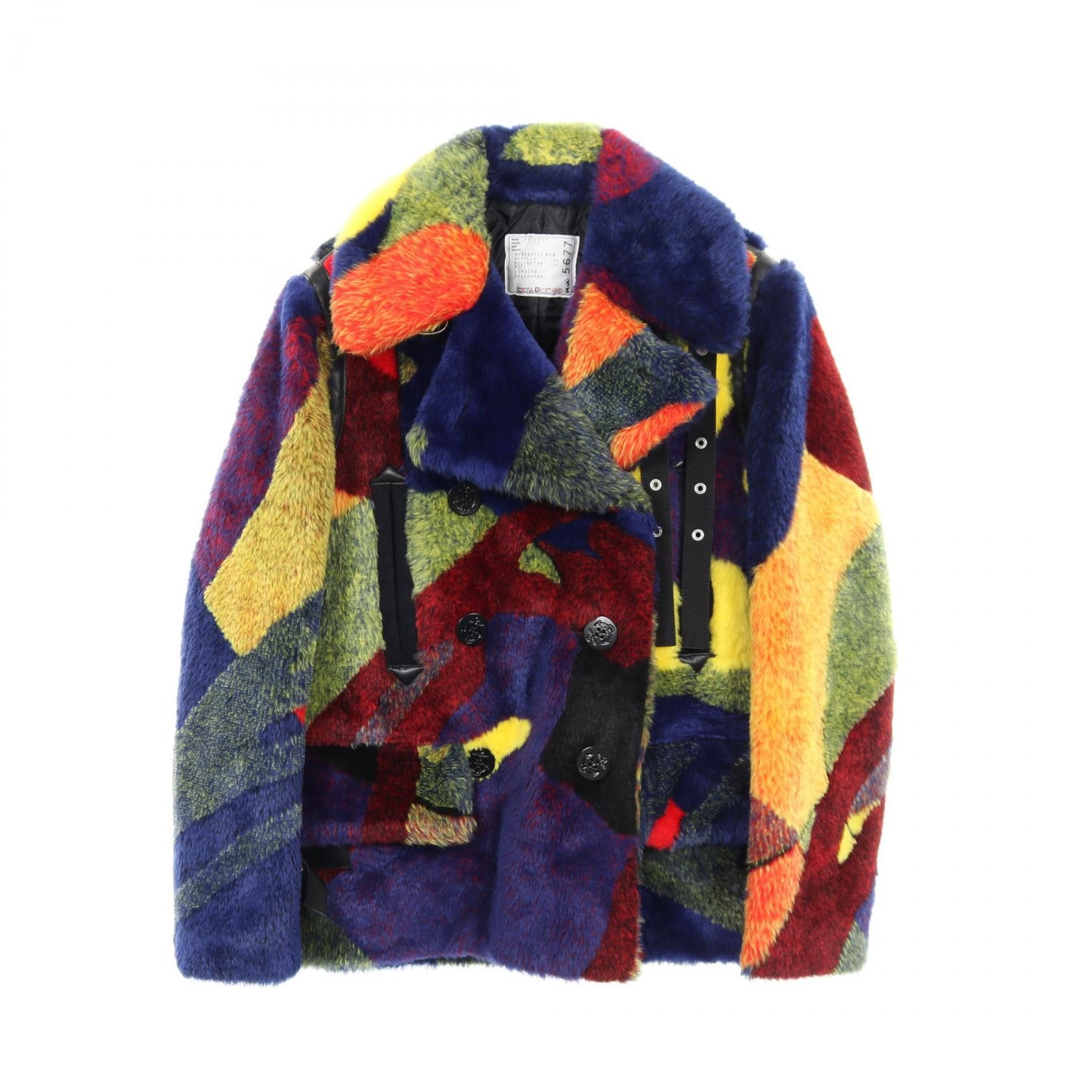 Sacai Sacai Sacai sacai × KAWS Faux Fur Coat Plastic / Synthetic Outerwear DUTY FREE for USA Size ONE SIZE - 1 Thumbnail
