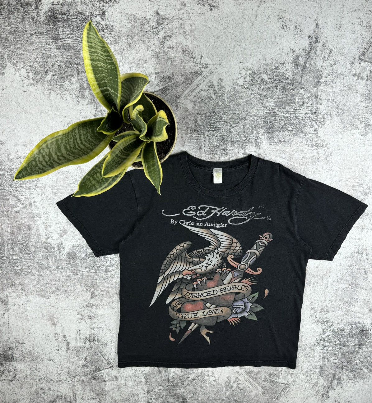 Ed Hardy Ed Hardy Christian Audigier Faded Dragon Japanese T Shirt Size US XL / EU 56 / 4 - 1 Thumbnail