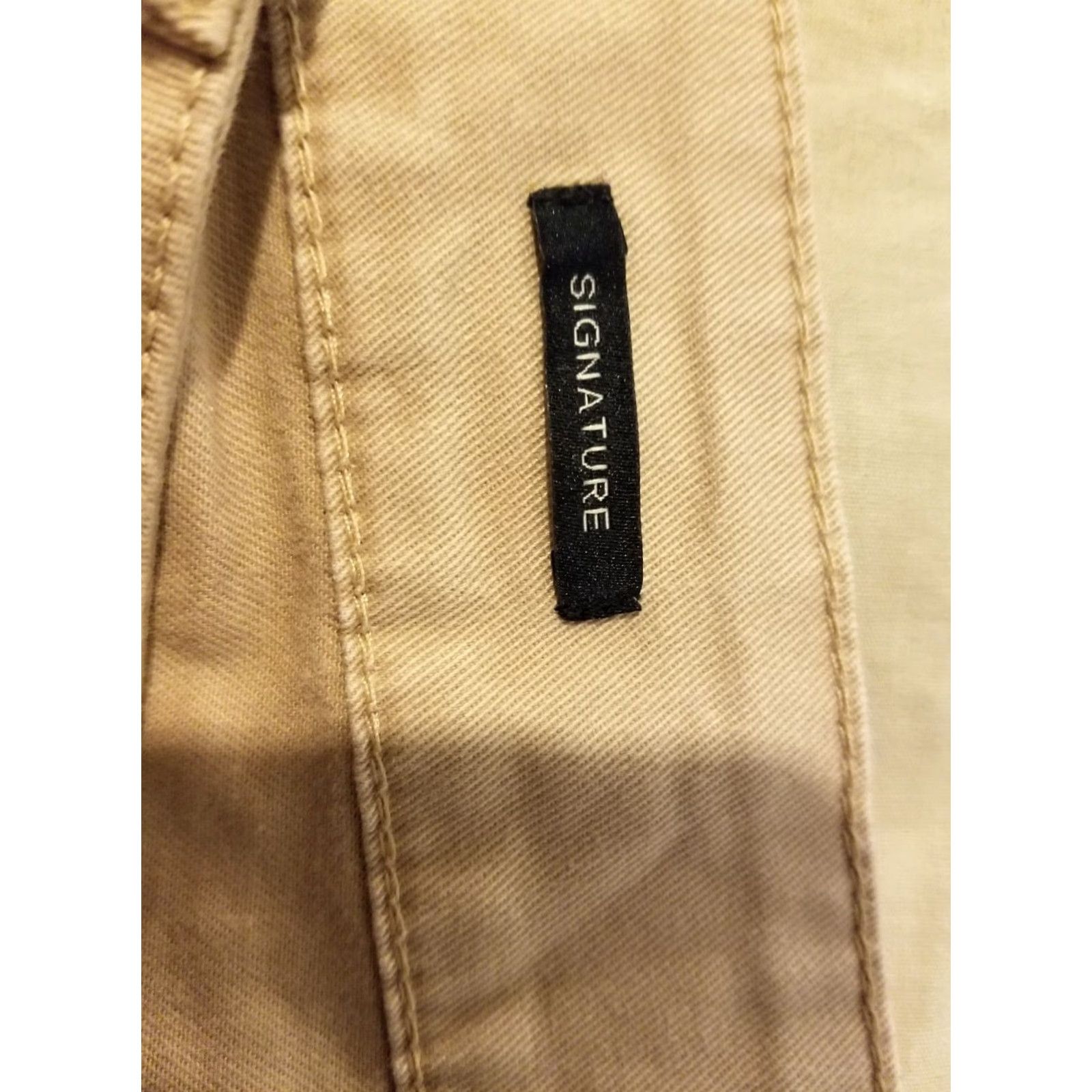 Talbots Womens Talbots Pants 18 Cotton Chino Khaki Beige Stretch Plus 18 Pants Womens Girls Mens Size 40" / US 18 - 7 Thumbnail