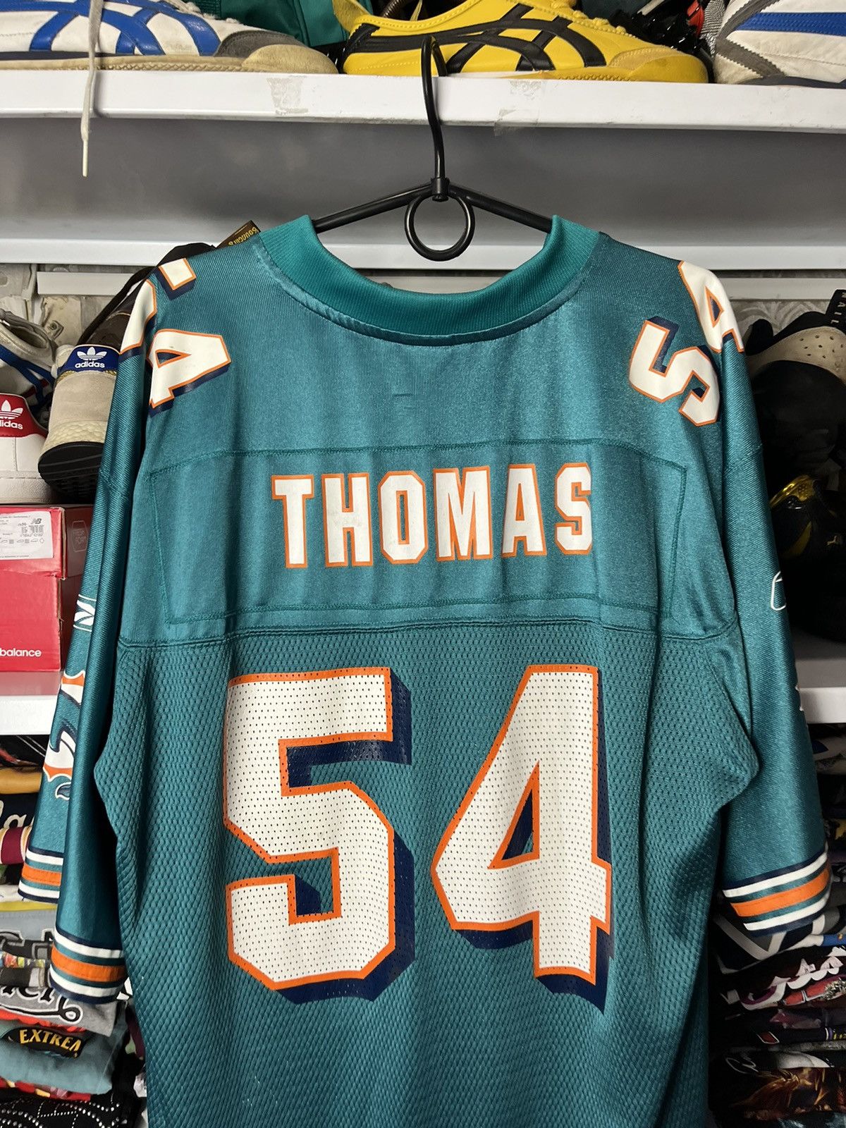 Reebok Vintage Miami Dolphins Jersey #54 Thomas NFL Football Reebok Size US L / EU 52-54 / 3 - 18 Thumbnail