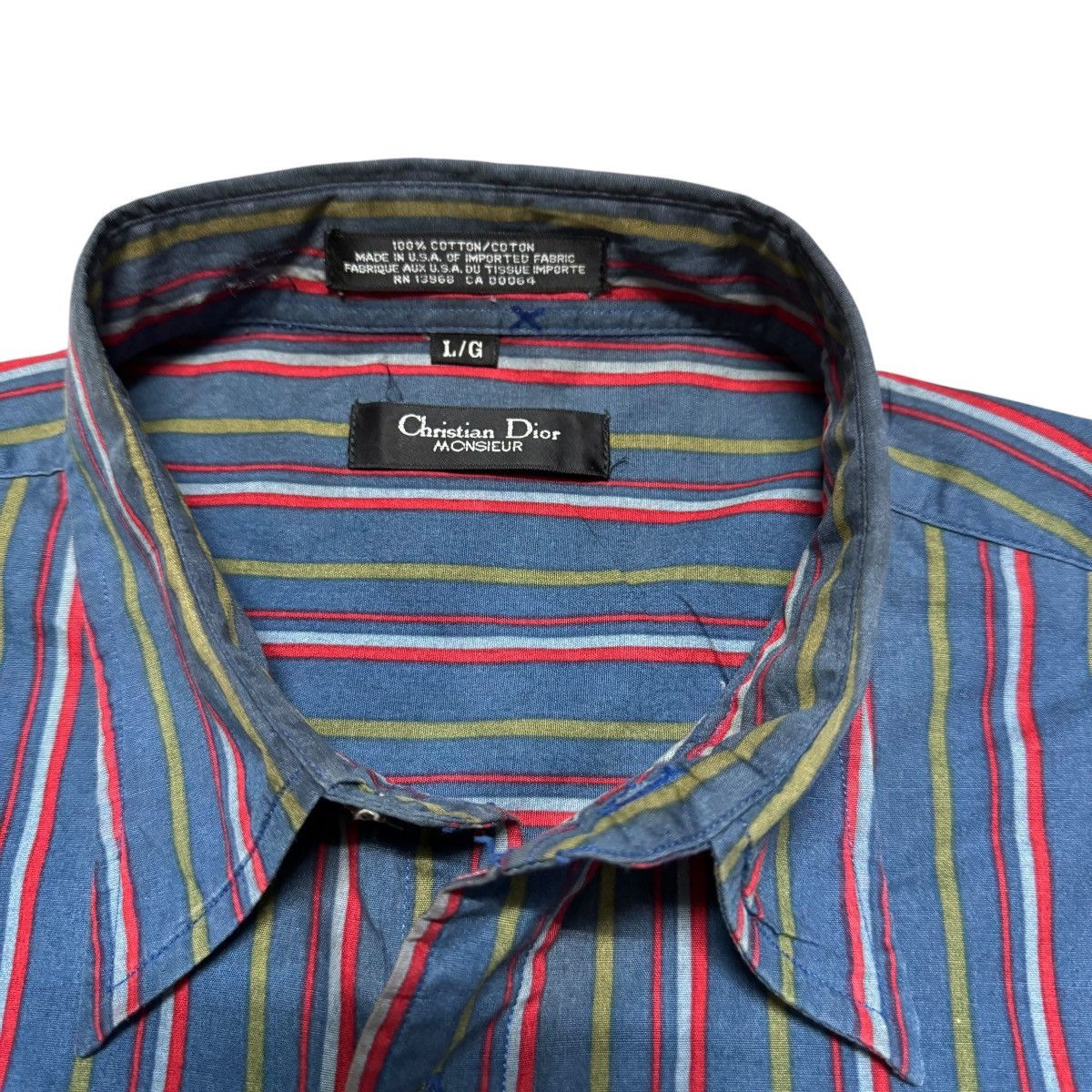 Christian Dior Monsieur Vintage Christian Dior Monsieur Striped Shirt Oversized Size US L / EU 52-54 / 3 - 7 Thumbnail