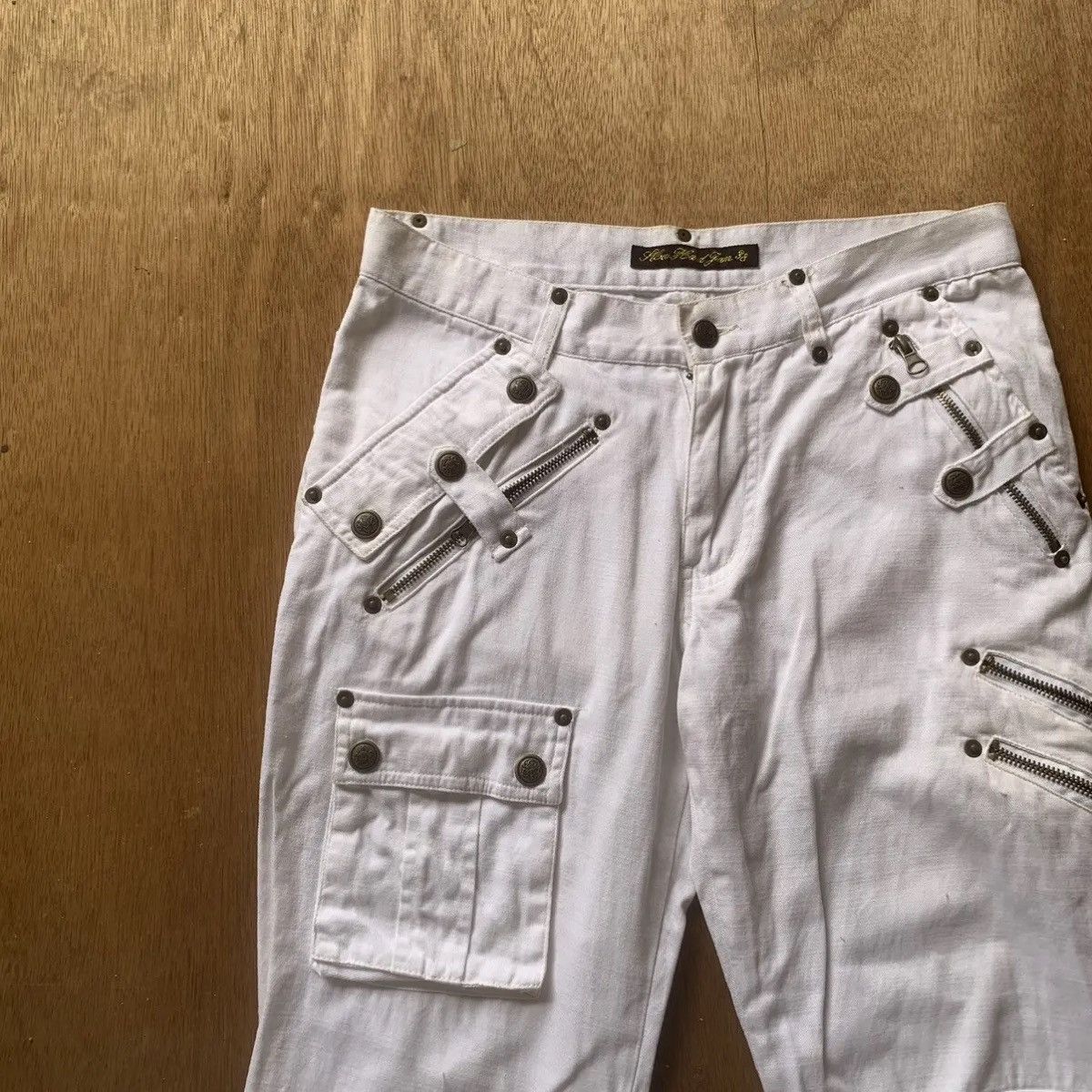 Hysteric Glamour CRAZY💥DOUBLE KNEE JAPANESE VTG TROUSERS FLARE BONDAGE PANTS Size US 29 - 4 Thumbnail