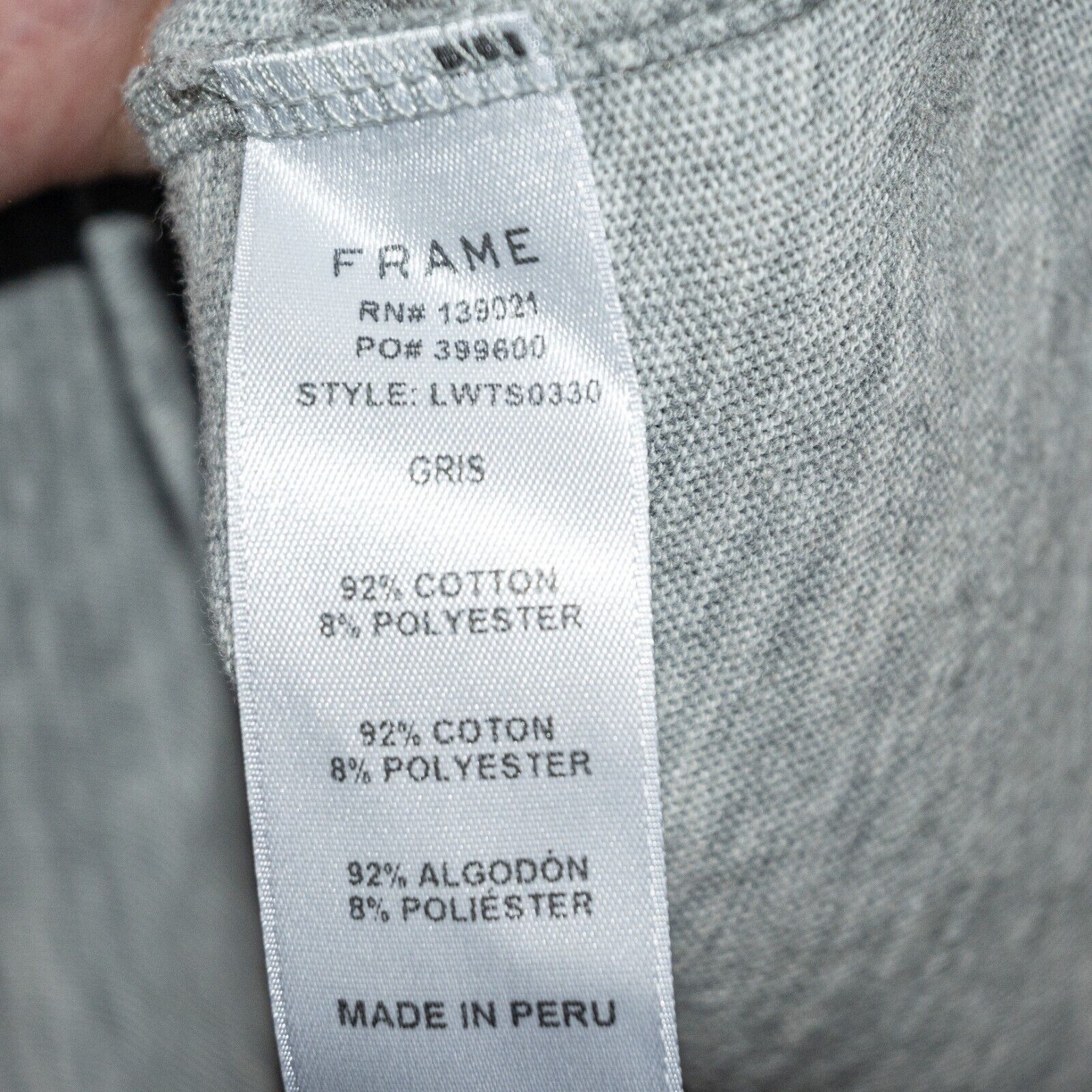 Frame FRAME Denim Ruffle Shoulders Crew Pullover Top Heather Gray Size M / US 6-8 / IT 42-44 - 8 Thumbnail