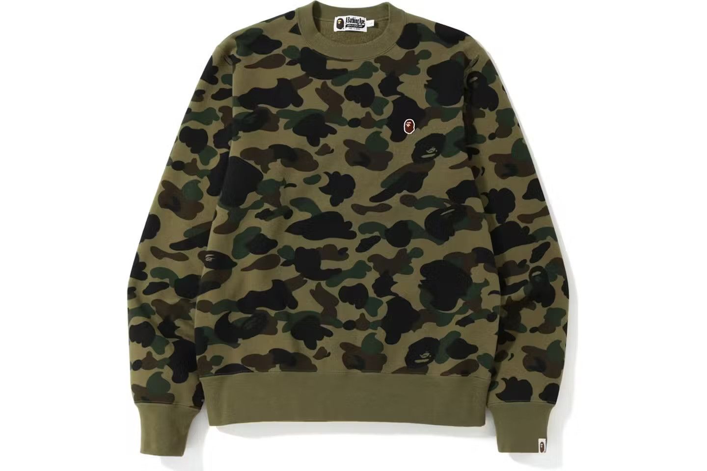 Bape 1st Camo One Point Crewneck Size US XL / EU 56 / 4 - 4 Thumbnail